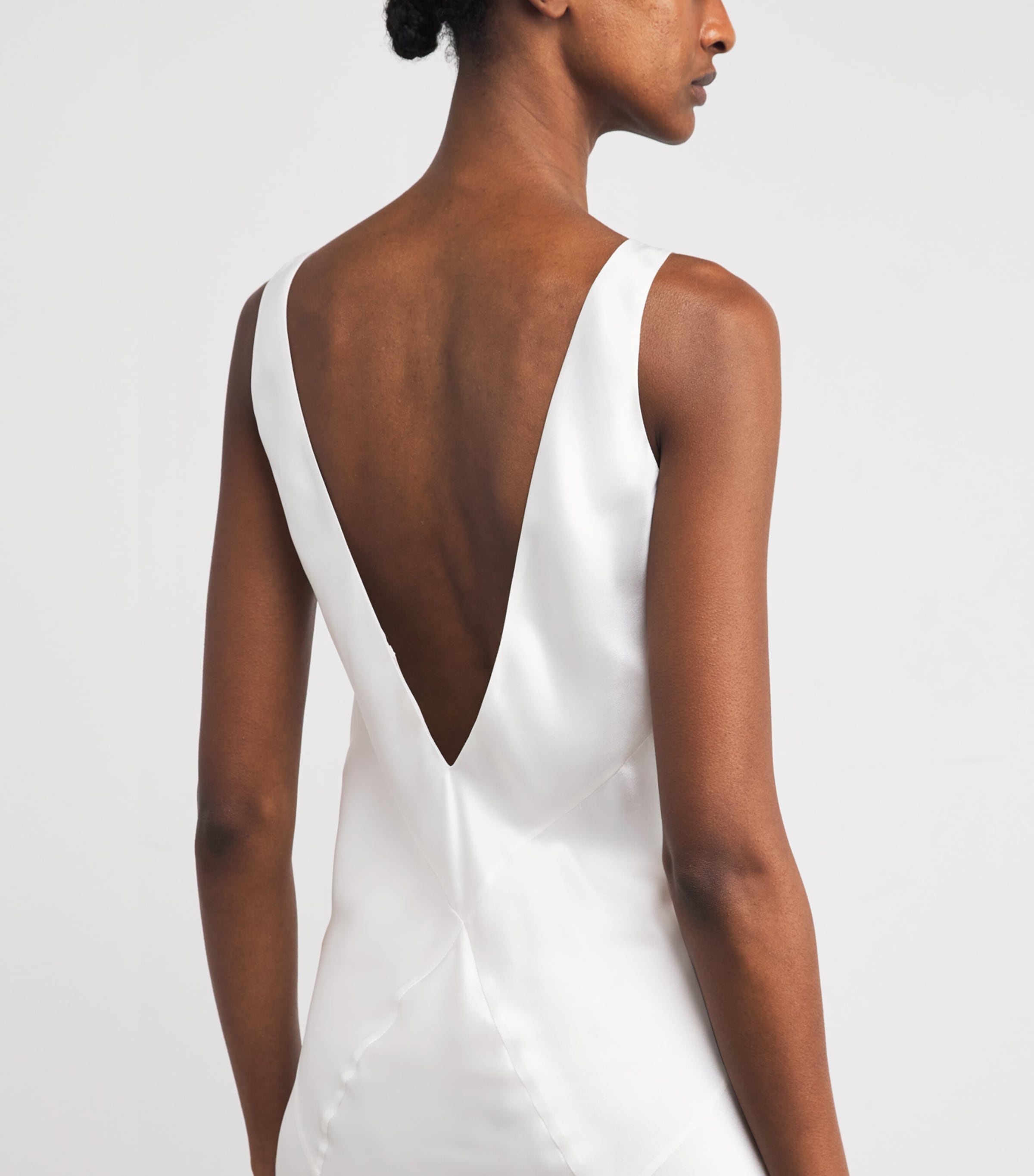 Silk Paloma Slip Maxi Dress IVORY Image 5