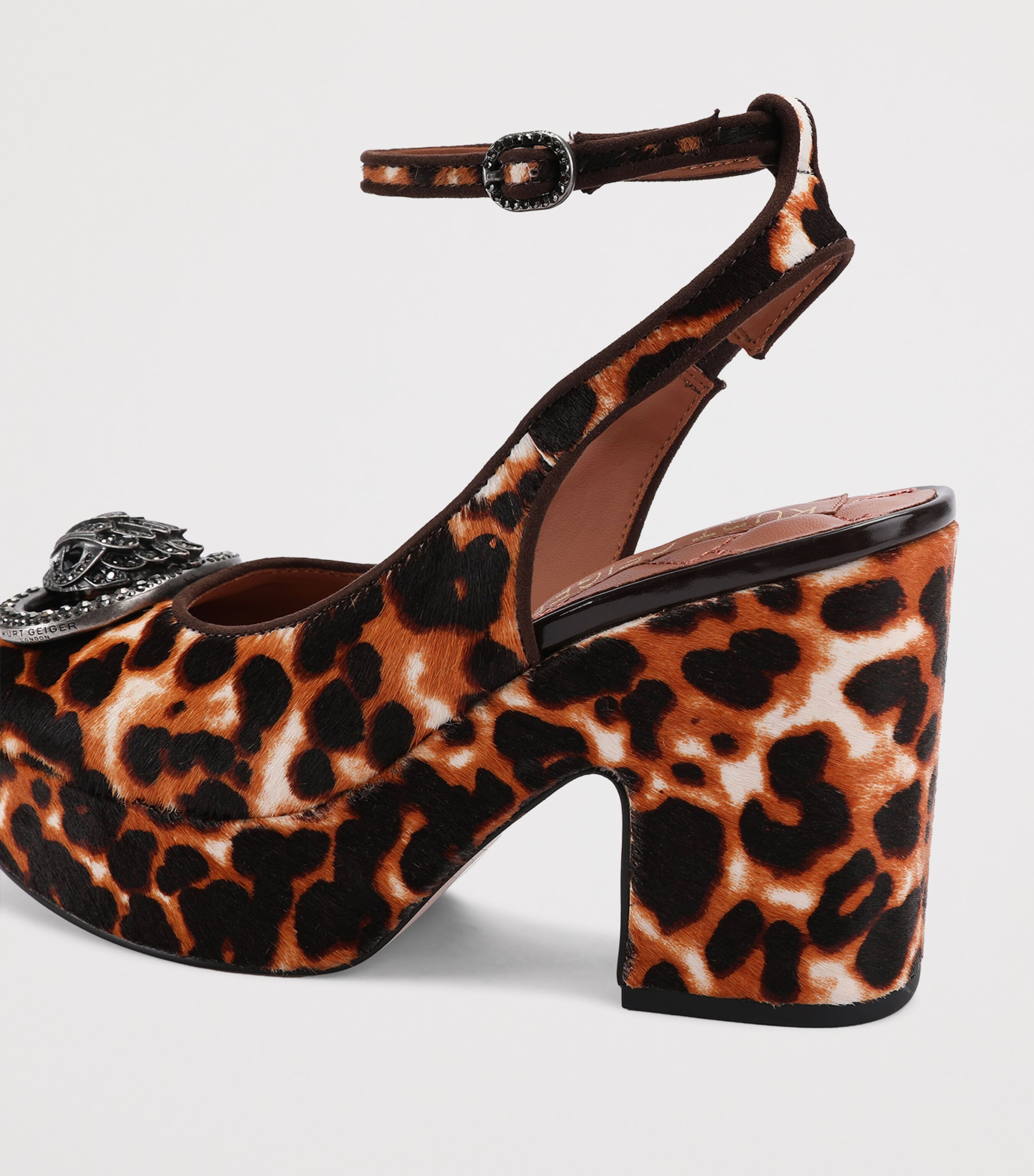Kurt Geiger London Leopard Print Chelsea Platform Pumps 110 Camel/oth Image 3