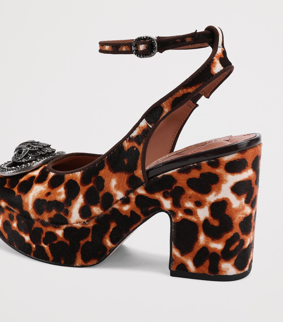 Kurt Geiger London Leopard Print Chelsea Platform Pumps 110 Camel/oth Image 3