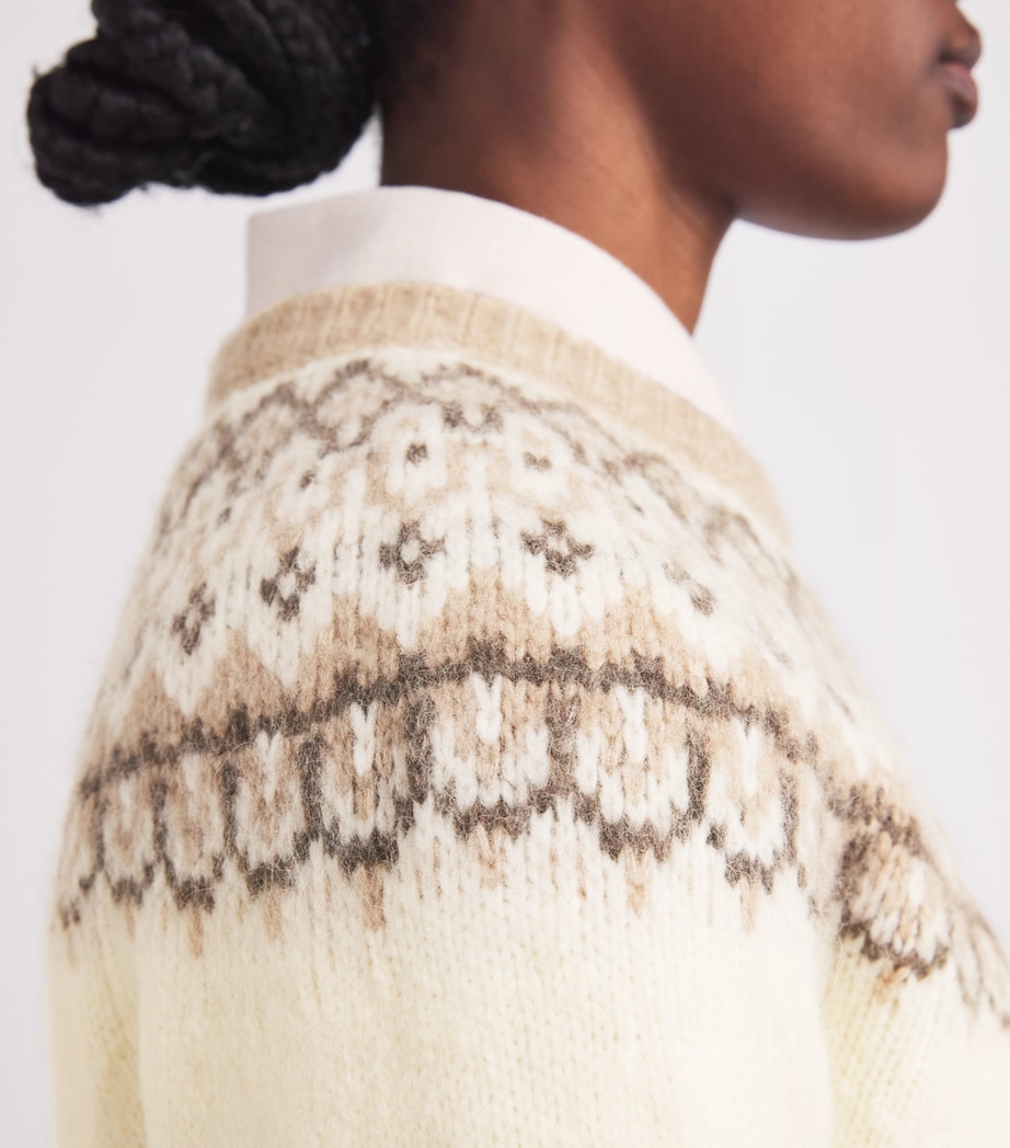 Wool-Blend Misha Sweater IVORY MULTI Image 6