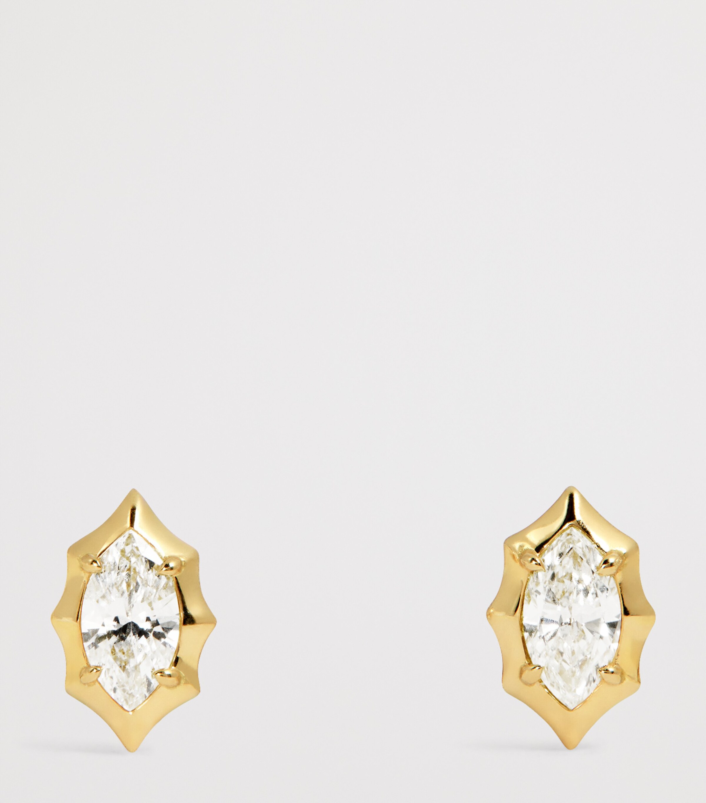 Jade Trau Yellow Gold and Diamond Maverick Stud Earrings Yellow Gold Image 3