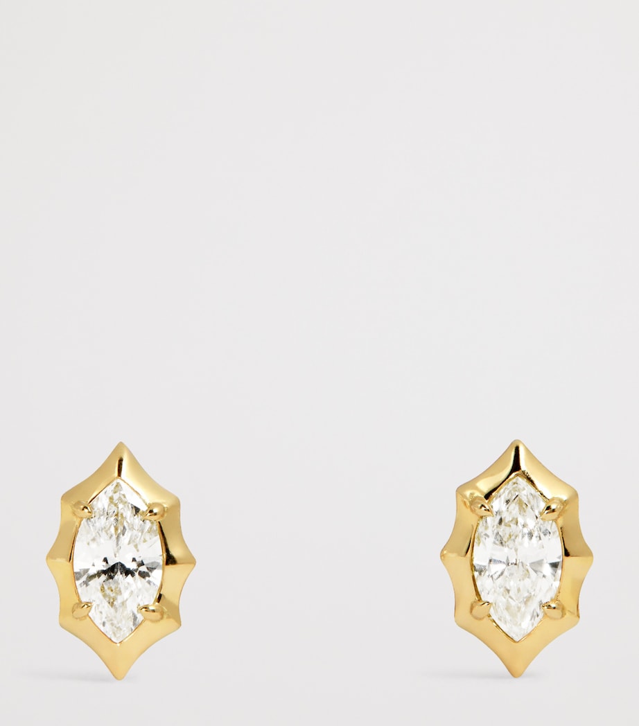Yellow Gold and Diamond Maverick Stud Earrings YELLOW GOLD Image 3