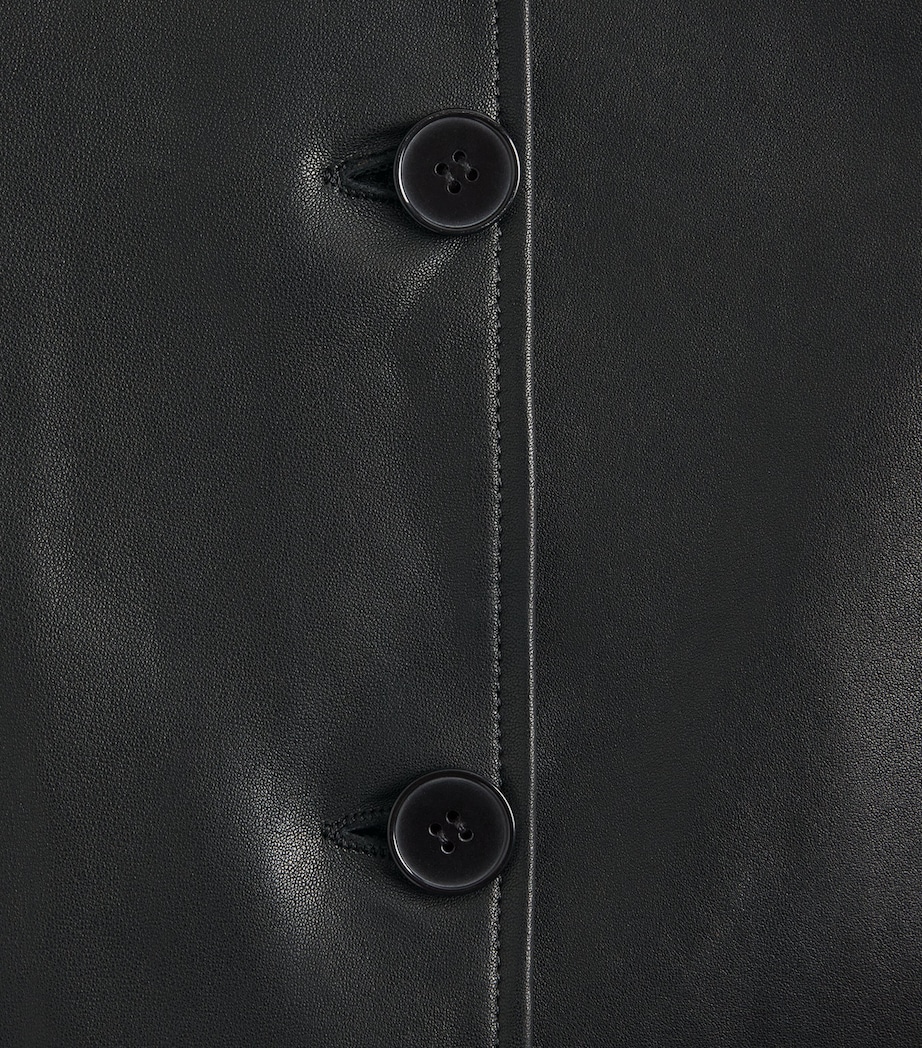 NOUR HAMMOUR Womens Lambskin Maud Jacket Noir Classique Image 5