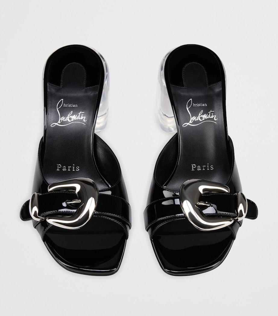 Minny Leather Heeled Mules 70 B439 Image 4