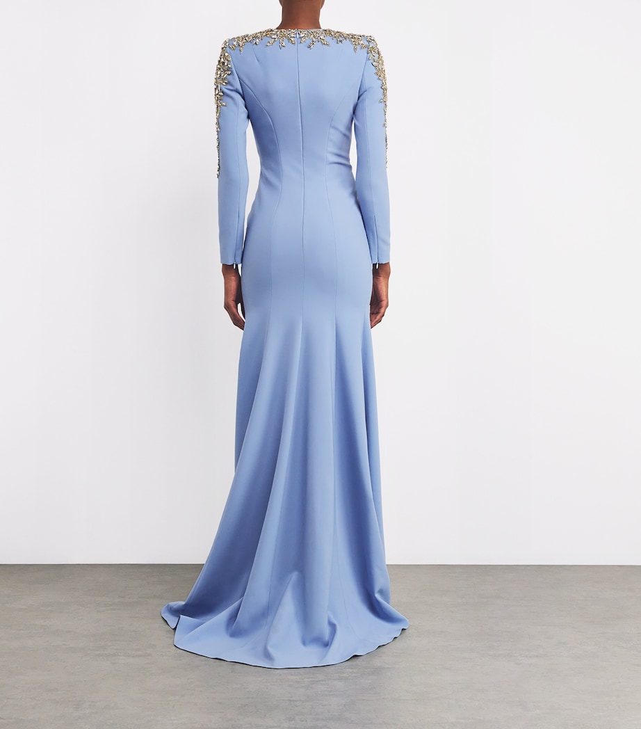 Crepe Embellished Sabi Gown SALT WATER 1097 Image 3