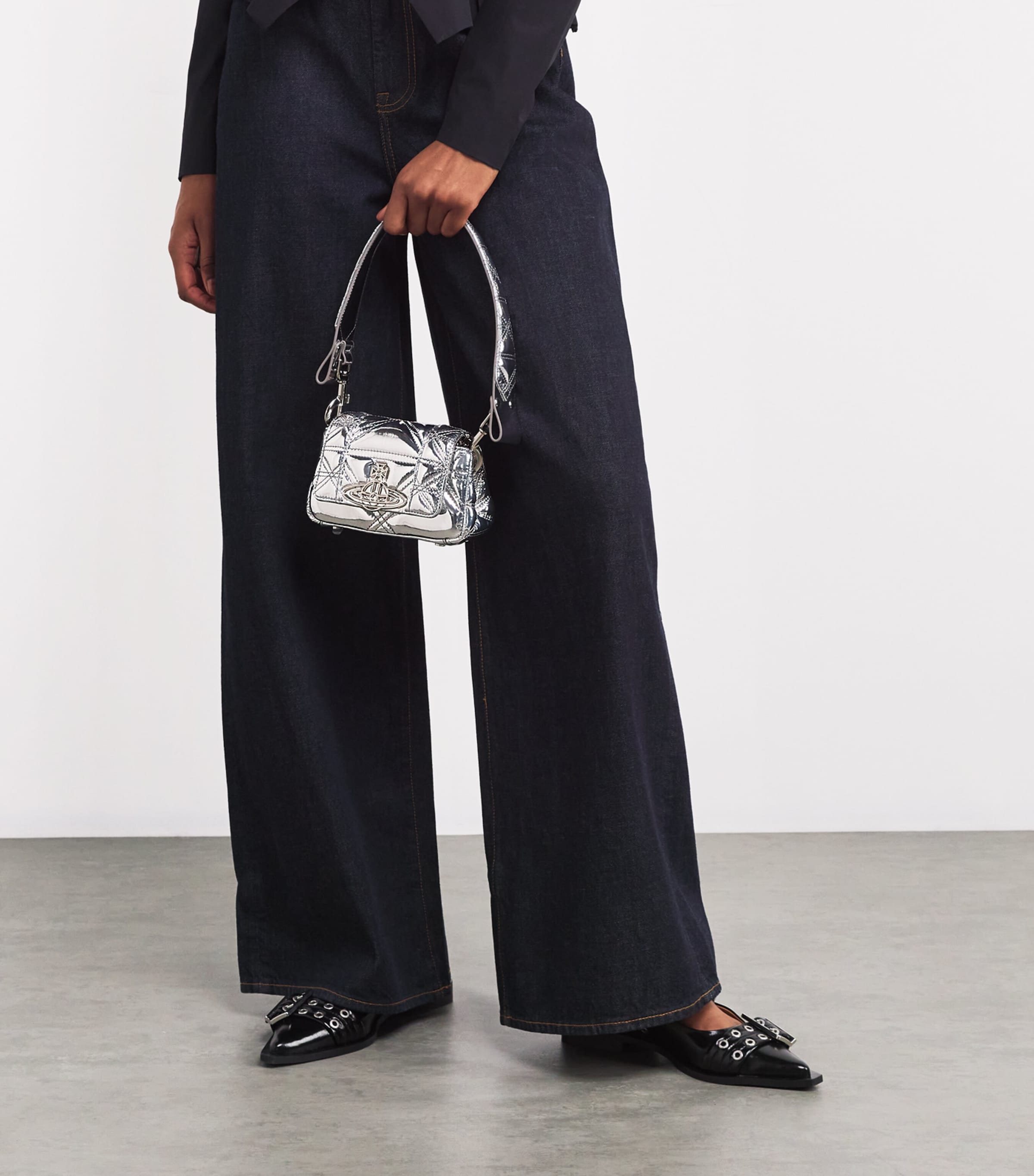 Vivienne Westwood Small Metallic Hazel Shoulder Bag | Harrods US