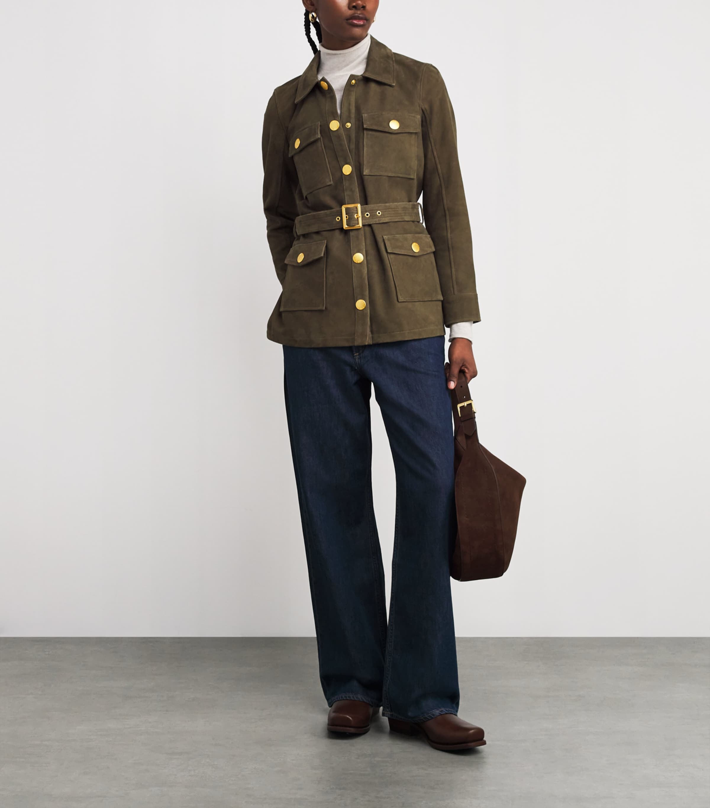 Suede Ishani Jacket OLIVE OLVE Image 2