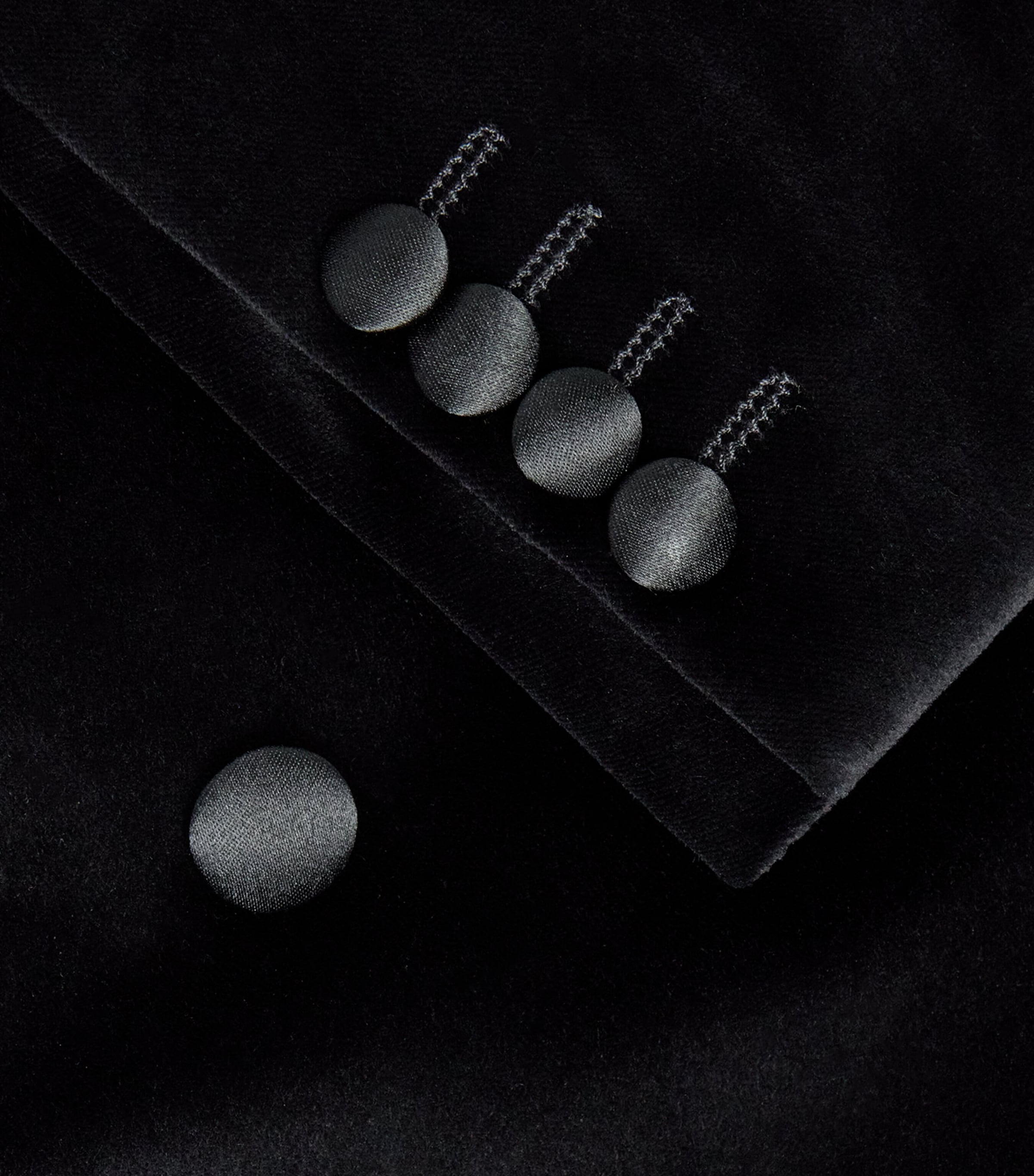Pal Zileri Mens Stretch-Cotton Double-Breasted Tuxedo Jacket Black Image 6