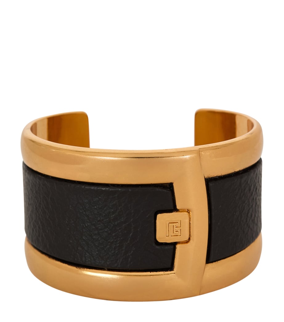 Balmain Gold-Tone Anthem Cuff Oro/noir Image 1