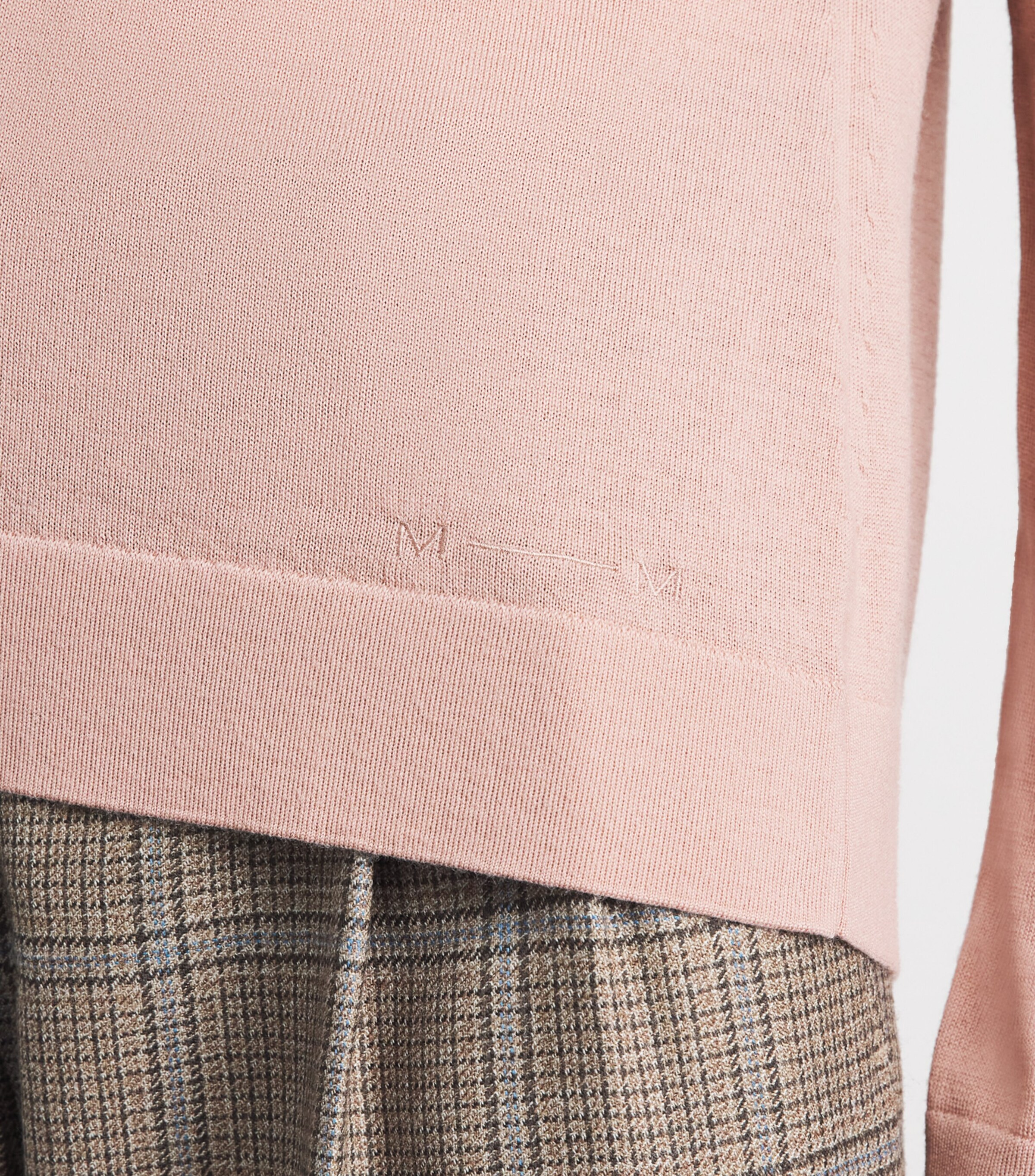 MM Womens Virgin Wool Crew-Neck Sweater Mauve Image 3