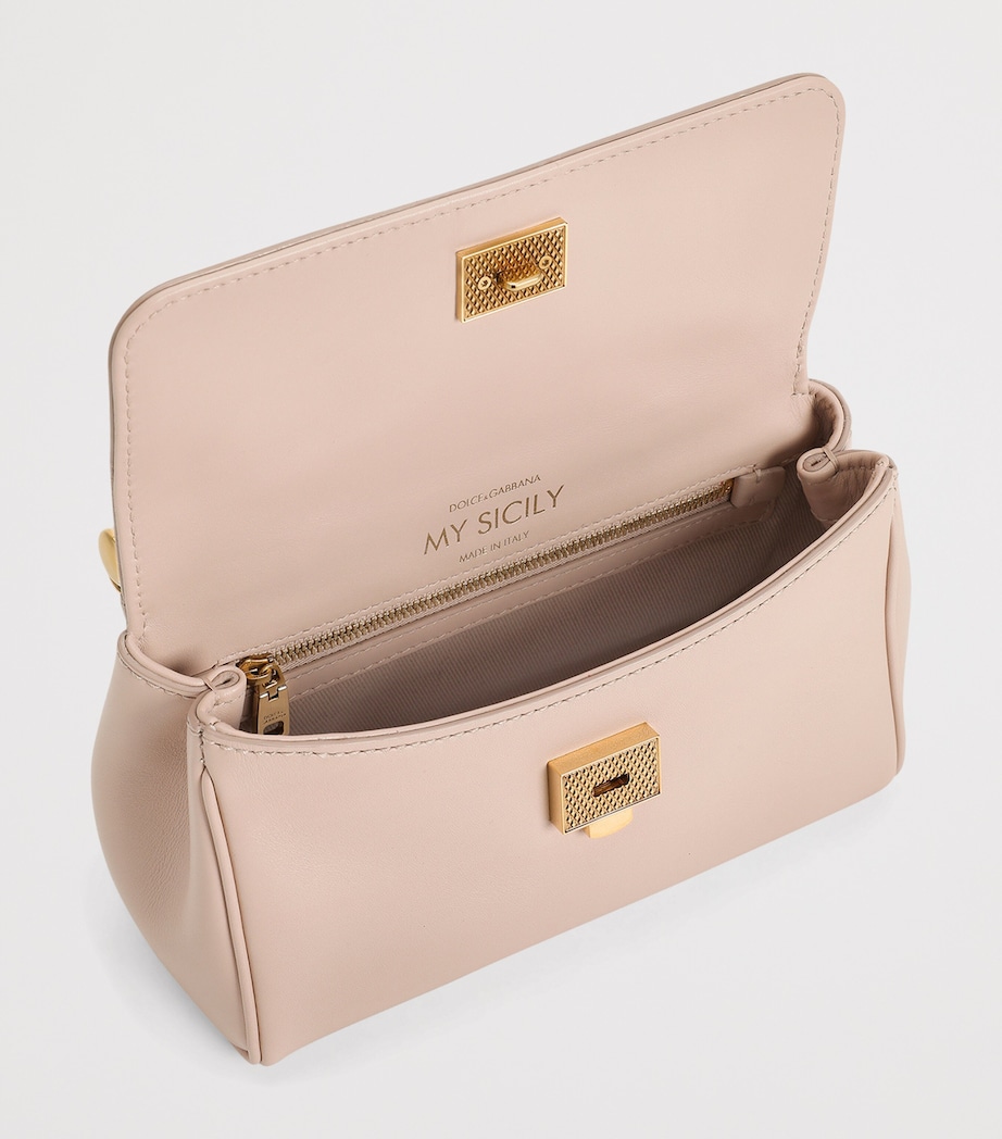 Plongé Calfskin My Sicily Cross-Body Bag 80095-NUDE 1 Image 6