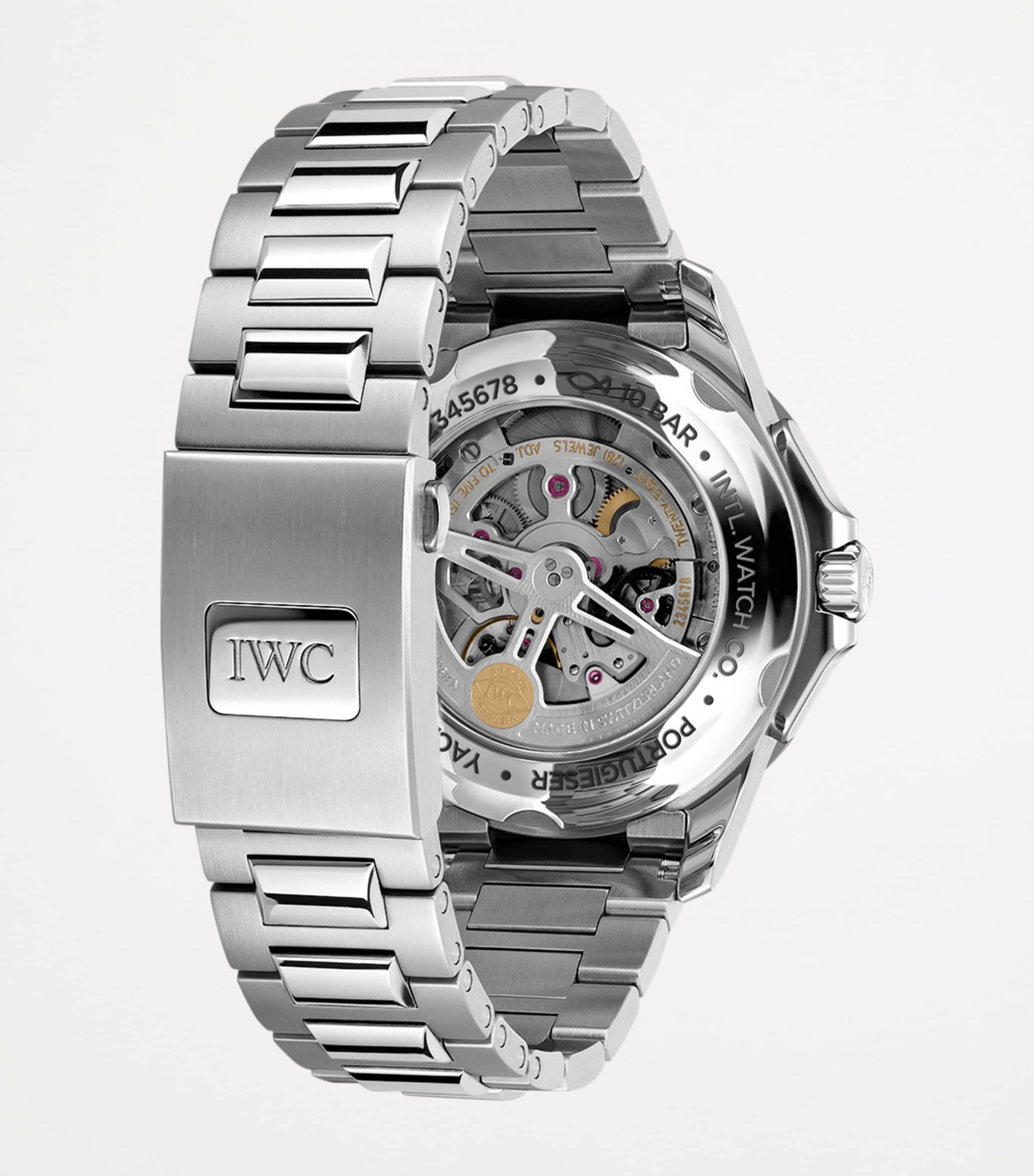 Stainless Steel Portugieser Yacht Club Moon & Tide Watch 45mm BLACK Image 3