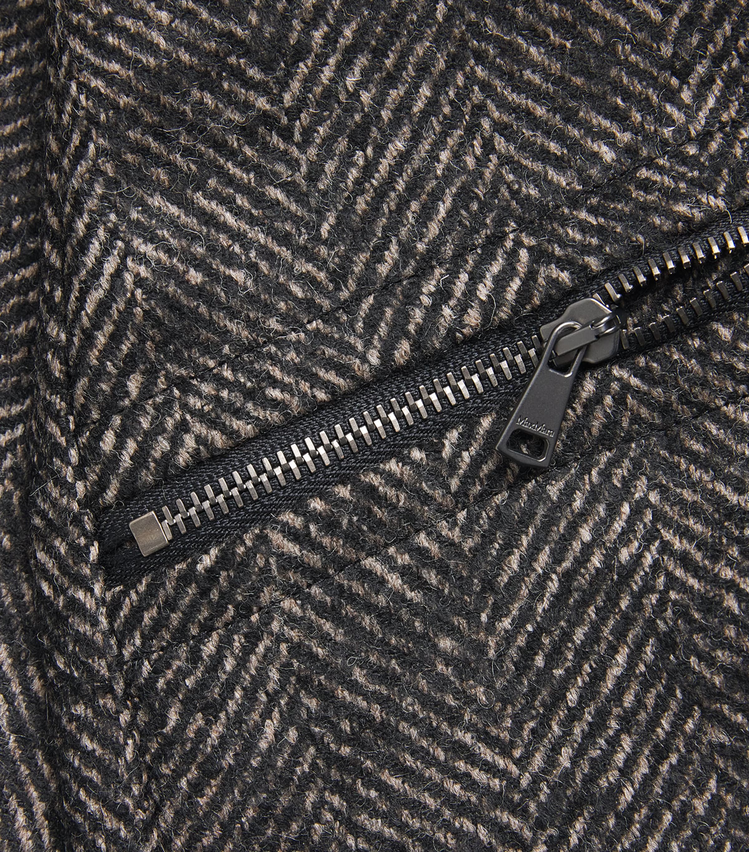 Wool-Blend Herringbone Shorts BROWN Image 5