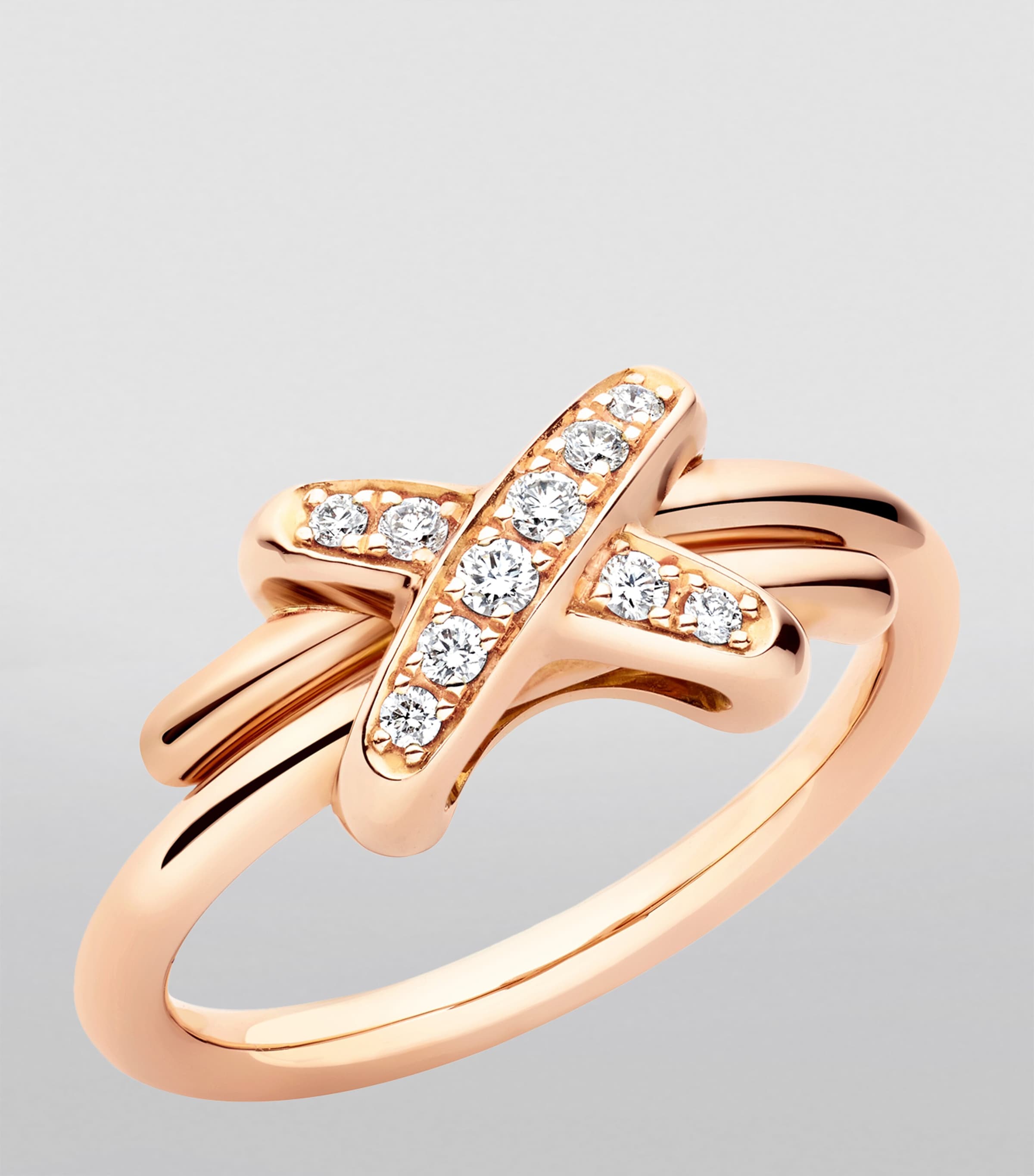 Rose Gold and Diamond Jeux de Liens Ring PINK GOLD Image 2