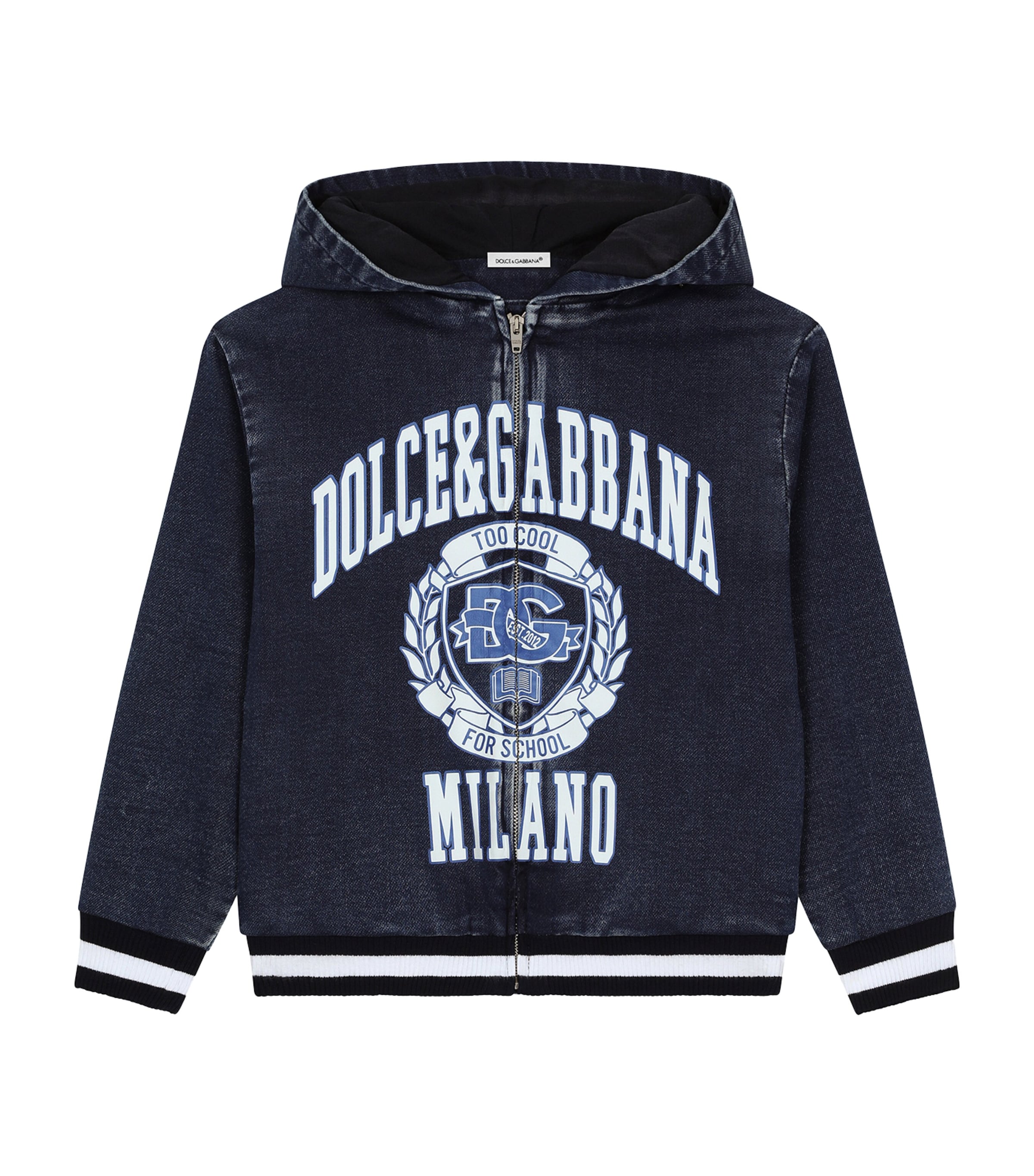 Dolce & Gabbana Kids Cotton-Blend Logo Hoodie (8-12 Years) | Boys Clothing | Sweatshirts & Hoodies | Designers | Dolce & Gabbana