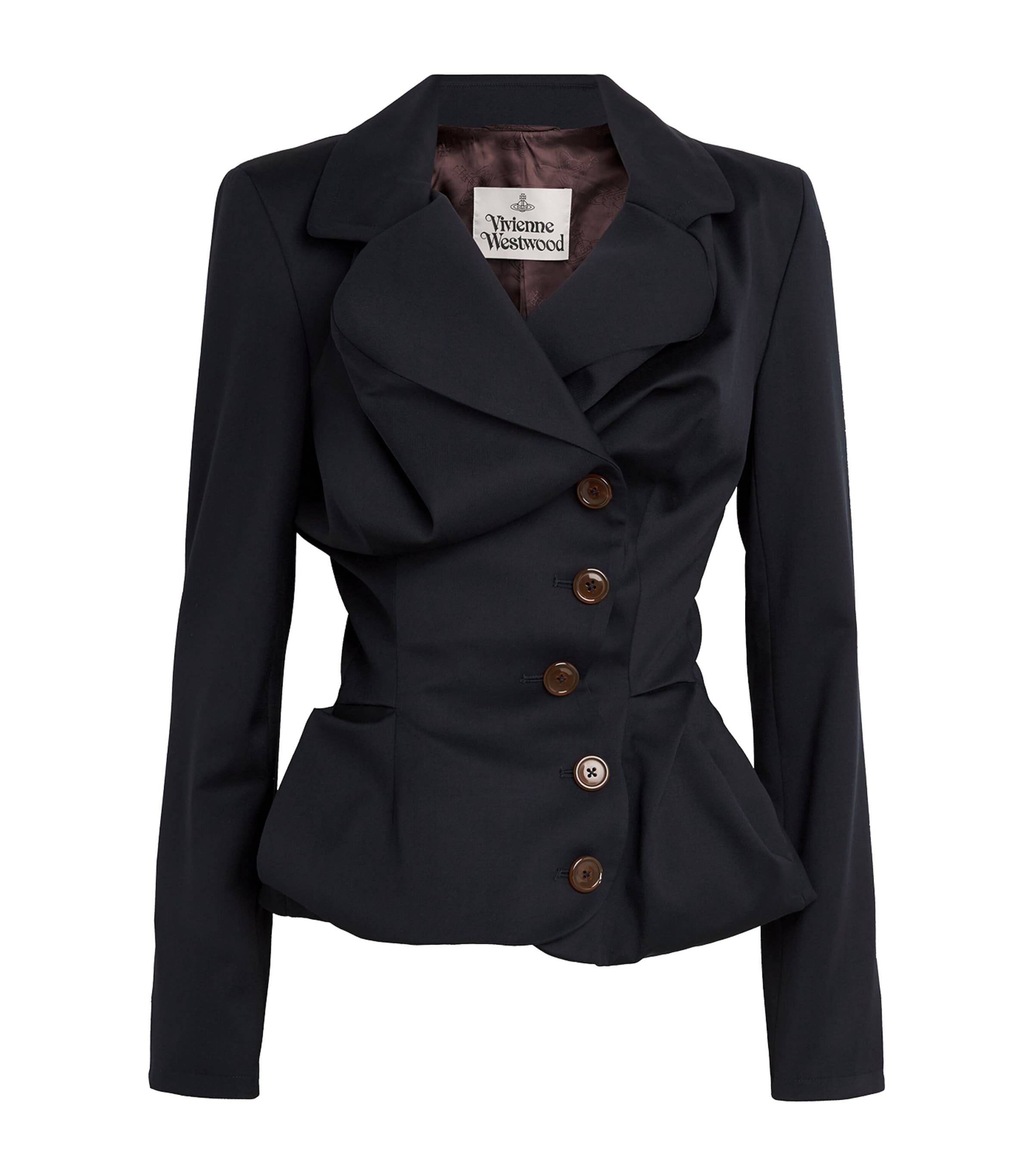 Shop Vivienne Westwood Wool Drunken Blazer In Navy