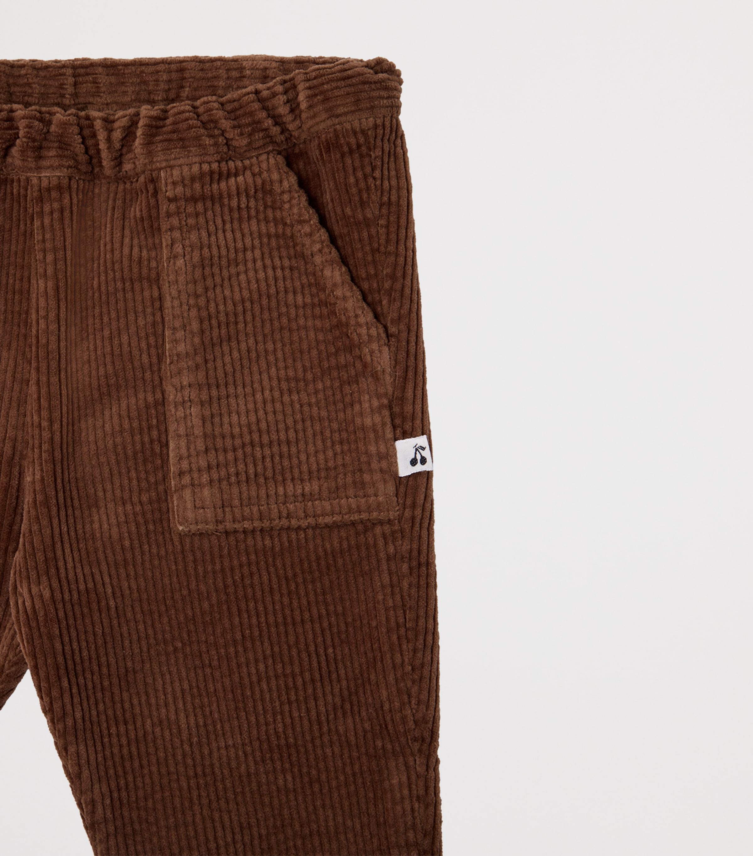Bonpoint Stretch-Cotton Corduroy Trousers (6-18 Months) Reglisse Image 3