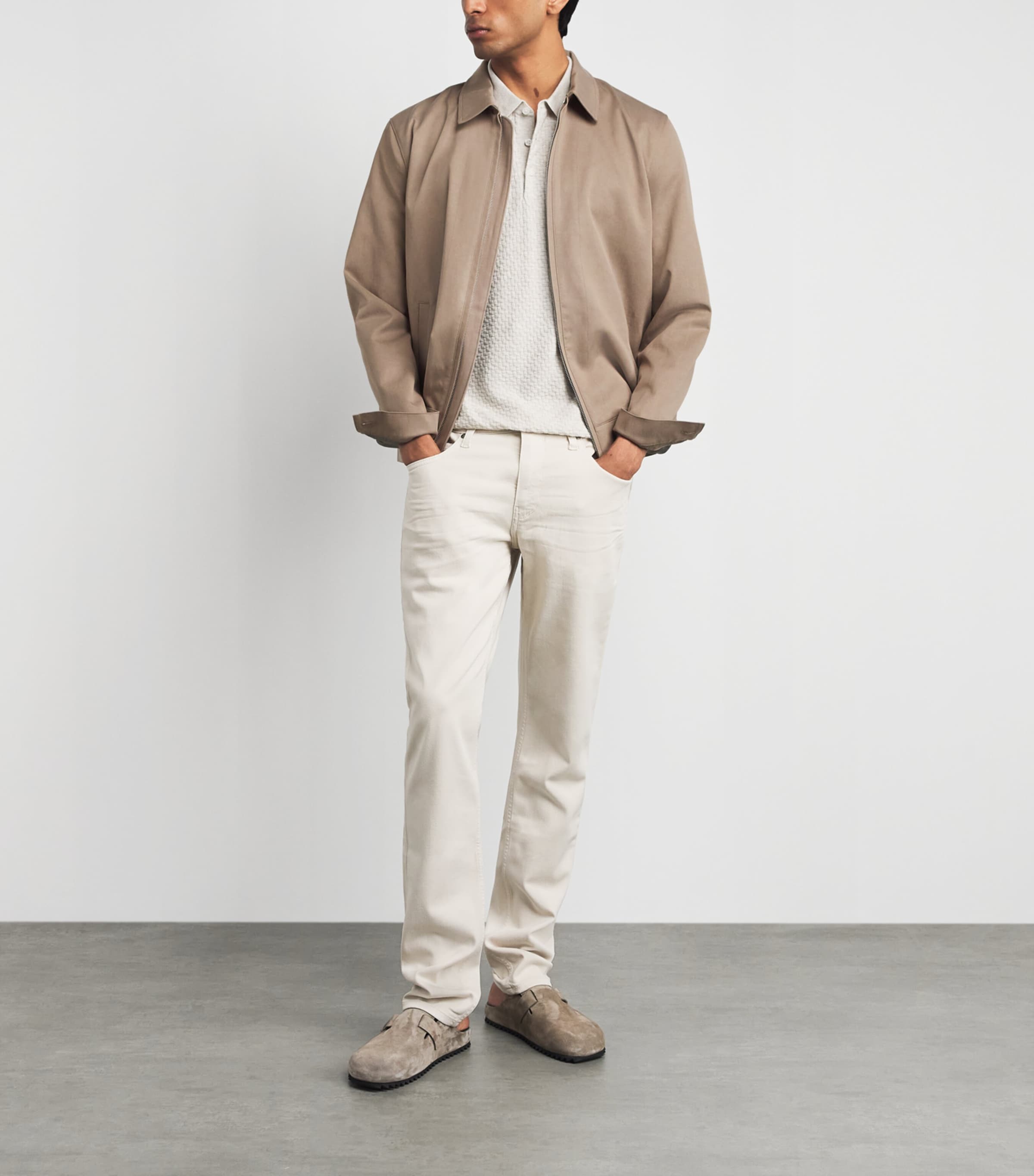 PAIGE Mens Cotton-Blend Renehen Jacket Warm Birch Image 2