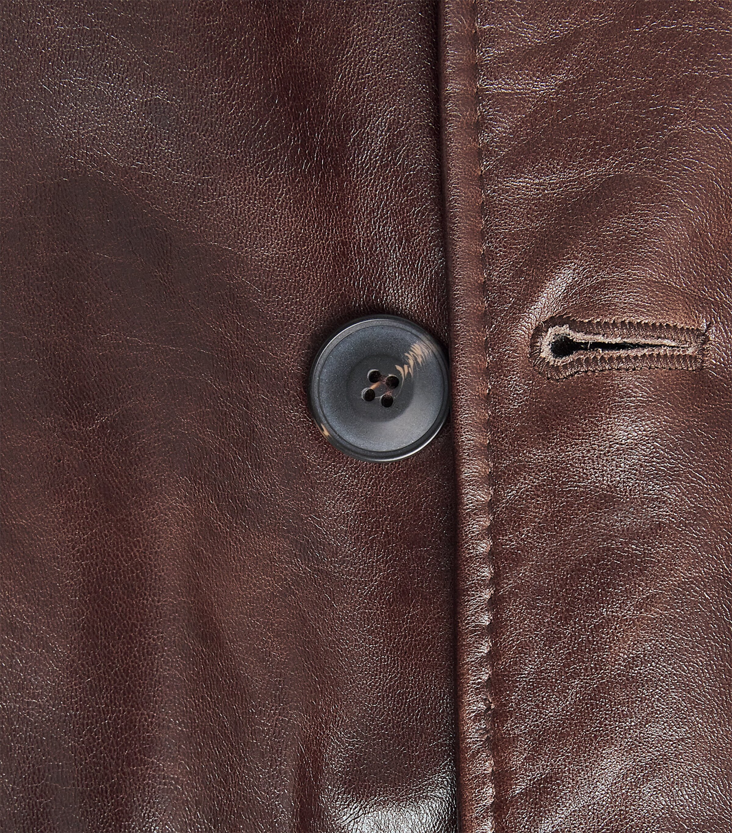Leather Trench Coat BROWN Image 5