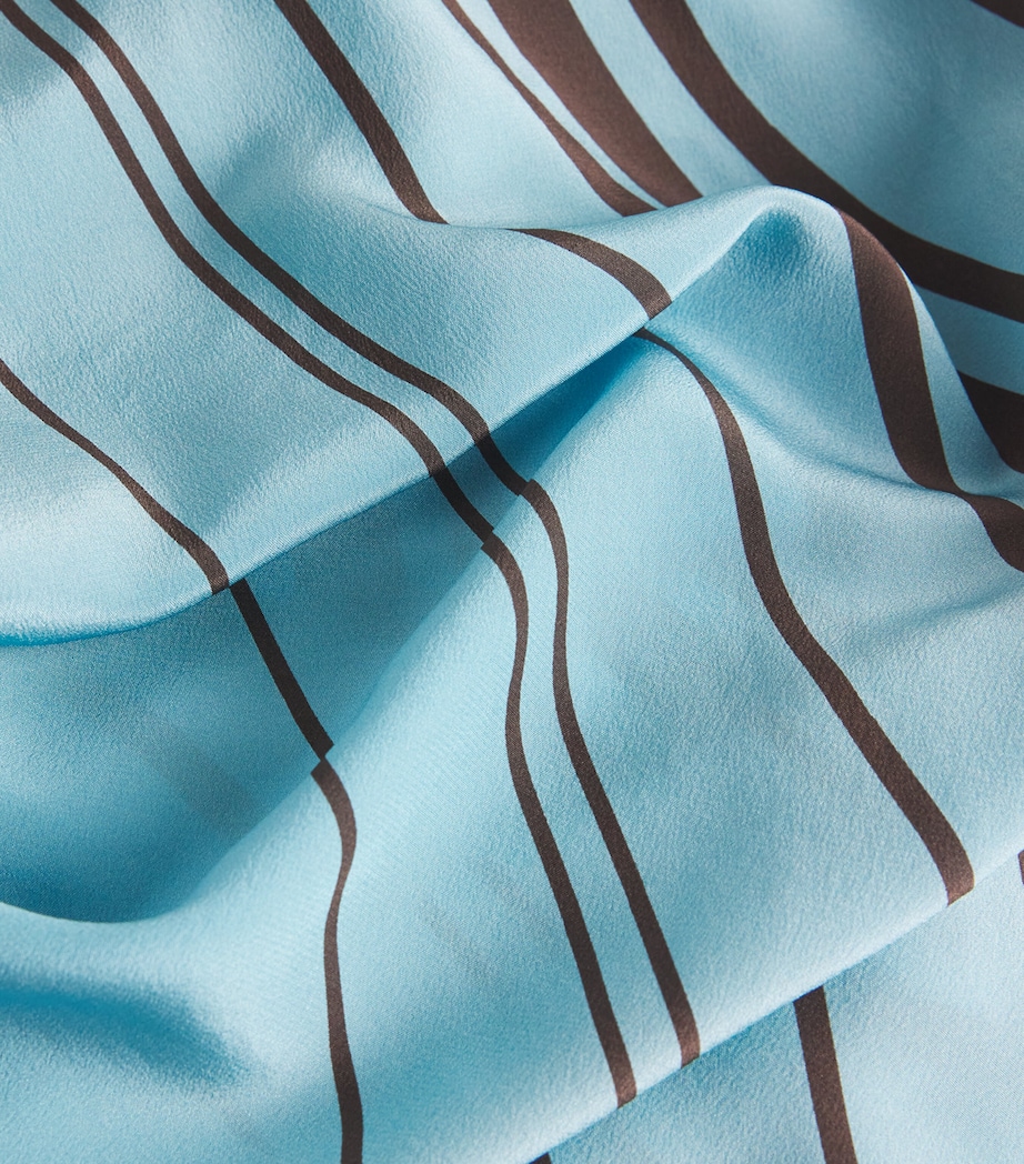 Silk Halterneck Maxi Dress PACHA MINERAL STRIPE Image 5