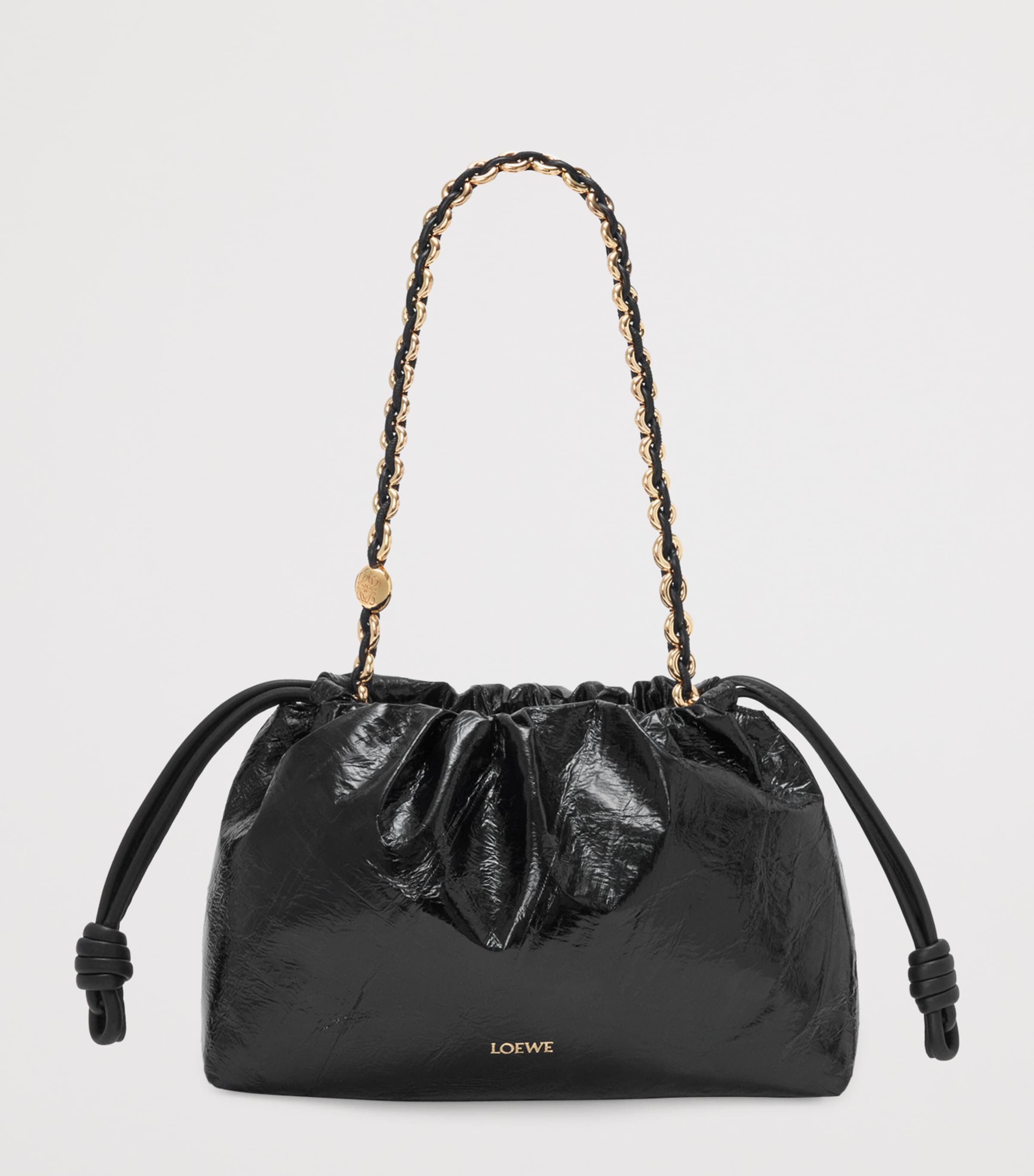 Medium Eel Leather Flamenco Purse BLACK Image 3