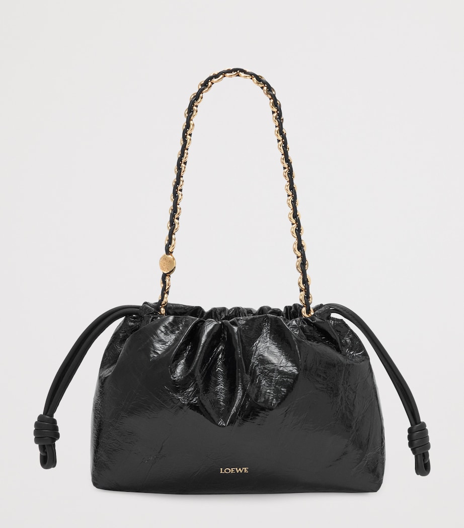 Medium Eel Leather Flamenco Purse BLACK Image 3