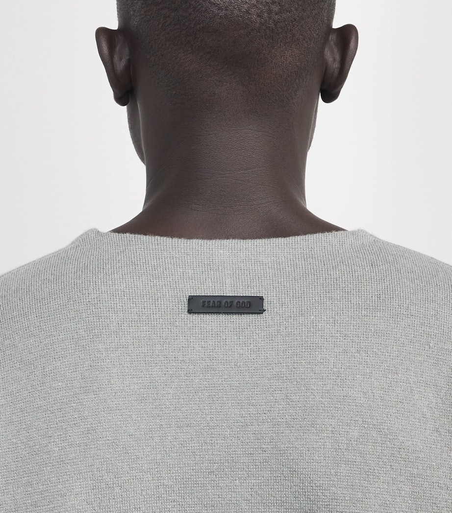 Virgin Wool Milano Stitch Oversized T-Shirt FLINT Image 6