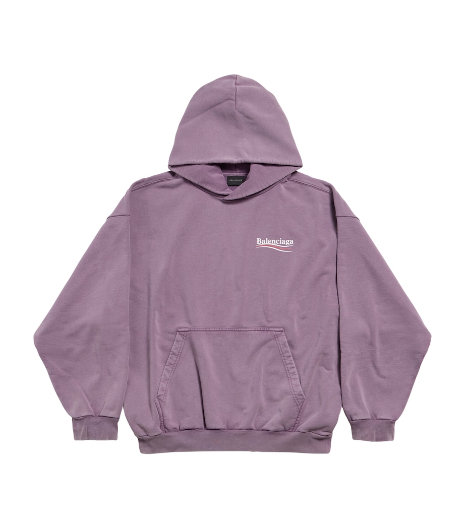 Balenciaga Mens Cotton Political Campaign Hoodie Image 1