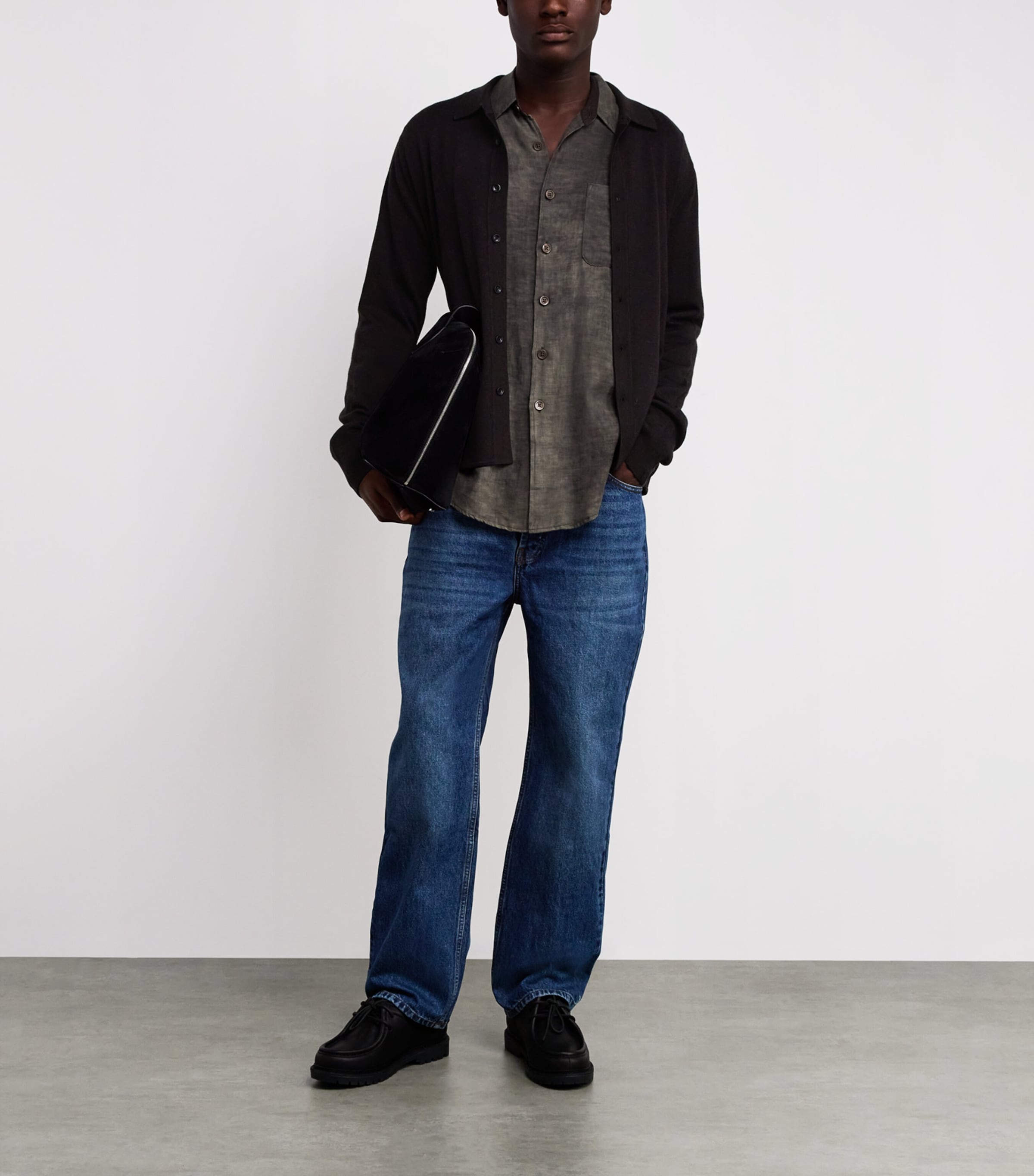 Wool-Cashmere Button-Up Cardigan DKBRN Image 2