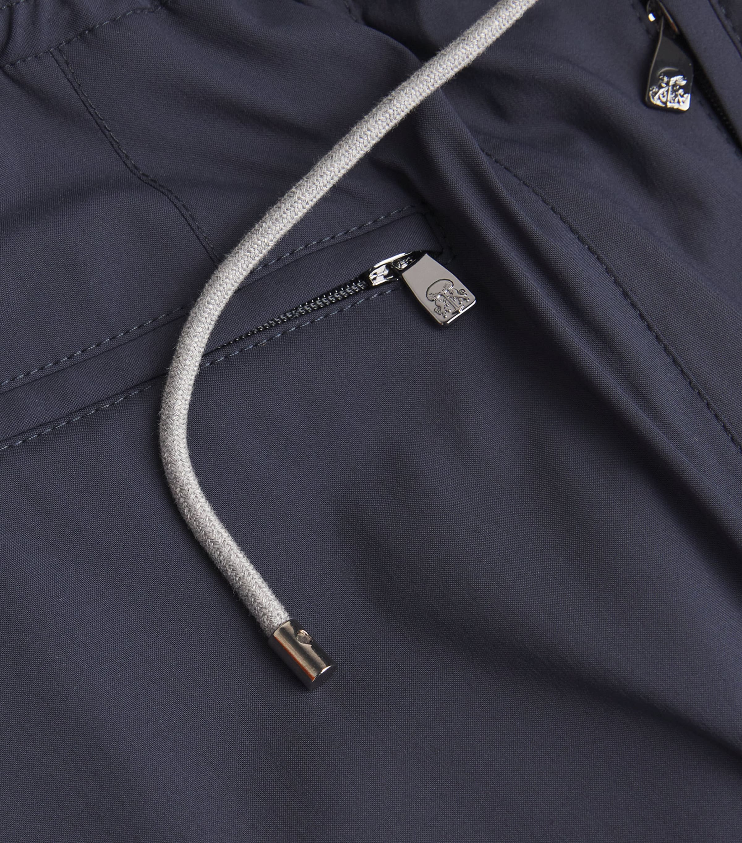 Slim Drawstring Trousers 002 DARK BLUE Image 5