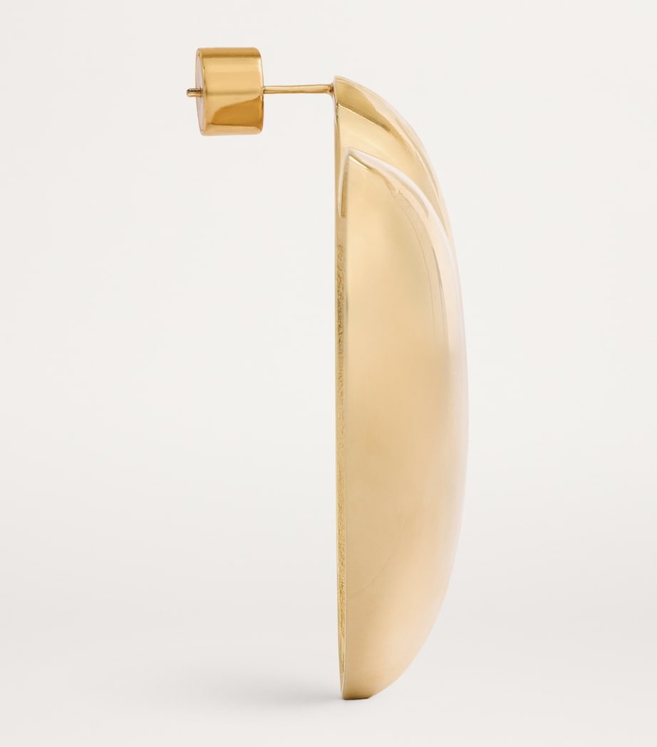 Yellow Gold-Plated Puffy Heart Earrings YELLOW GOLD Image 4