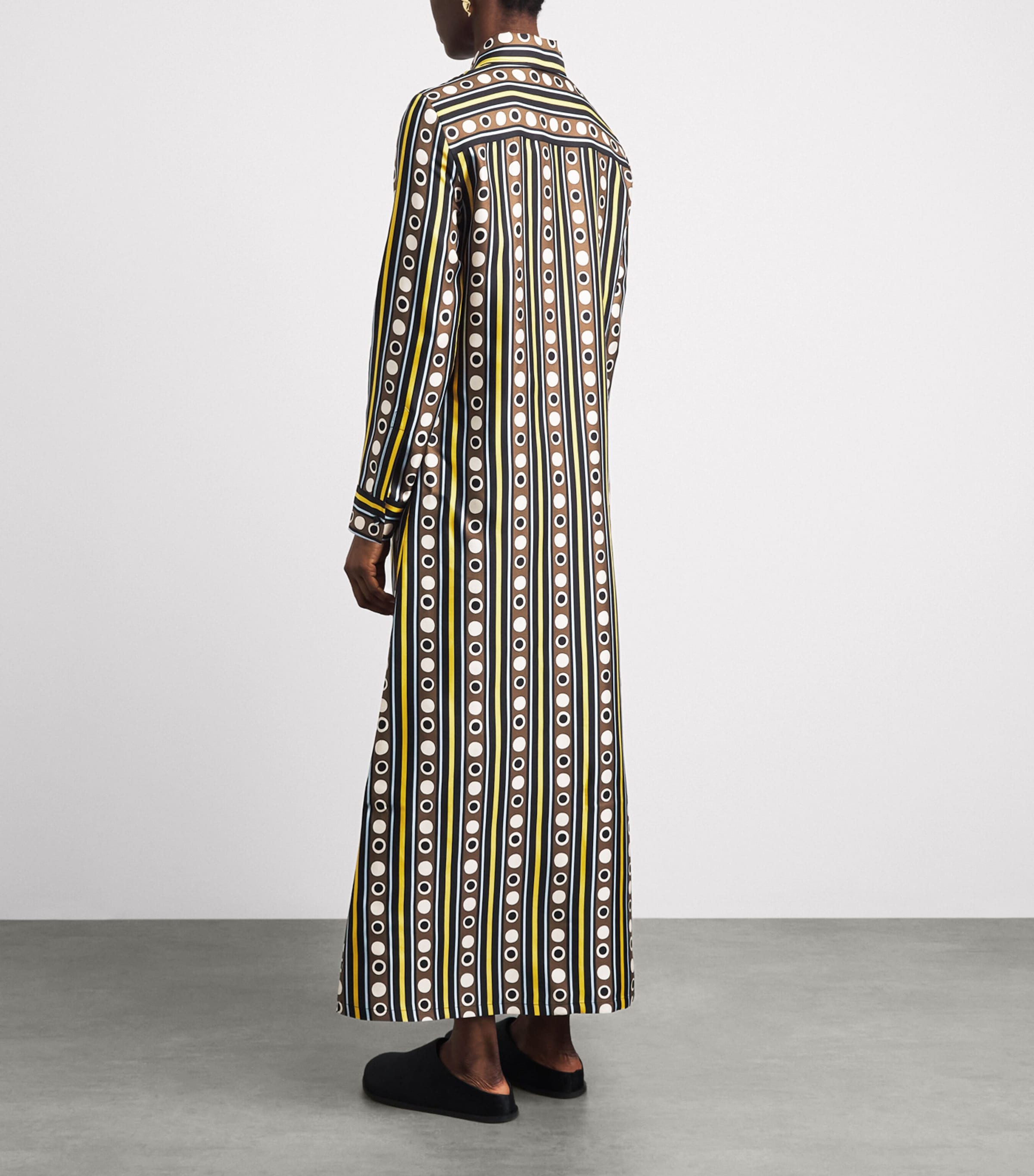 La Doublej Womens Silk Printed Maxi Shirt Dress Sanctuary Image 4