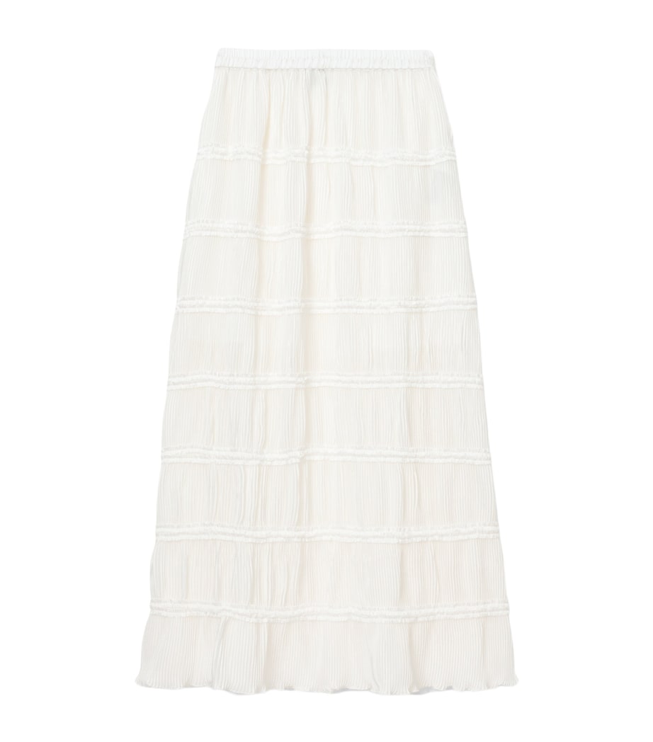 AllSaints Womens Lila Midi Skirt White Image 1