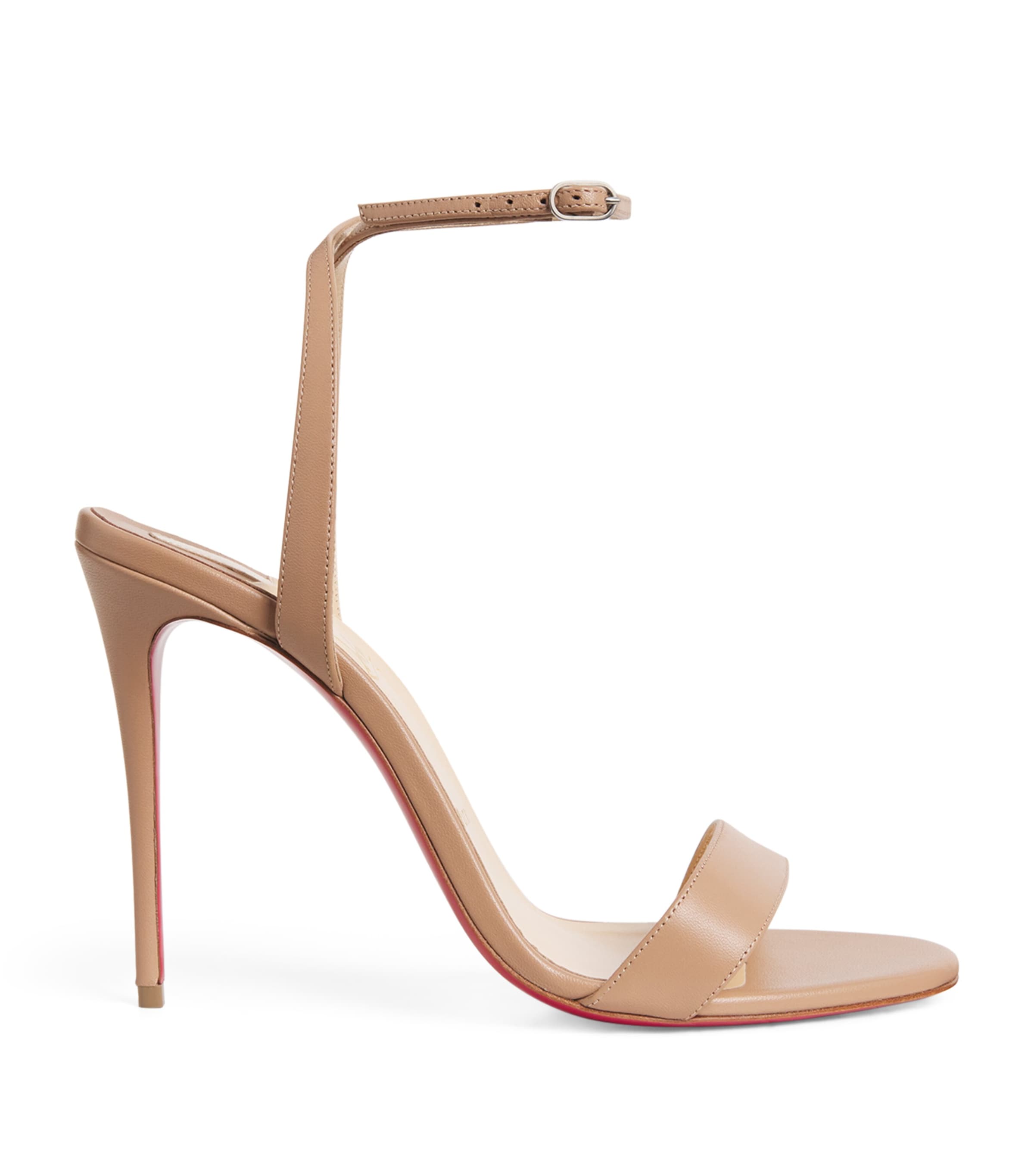 Shop Christian Louboutin Loubigirl Nappa Leather Heeled Sandals 100 In Nude