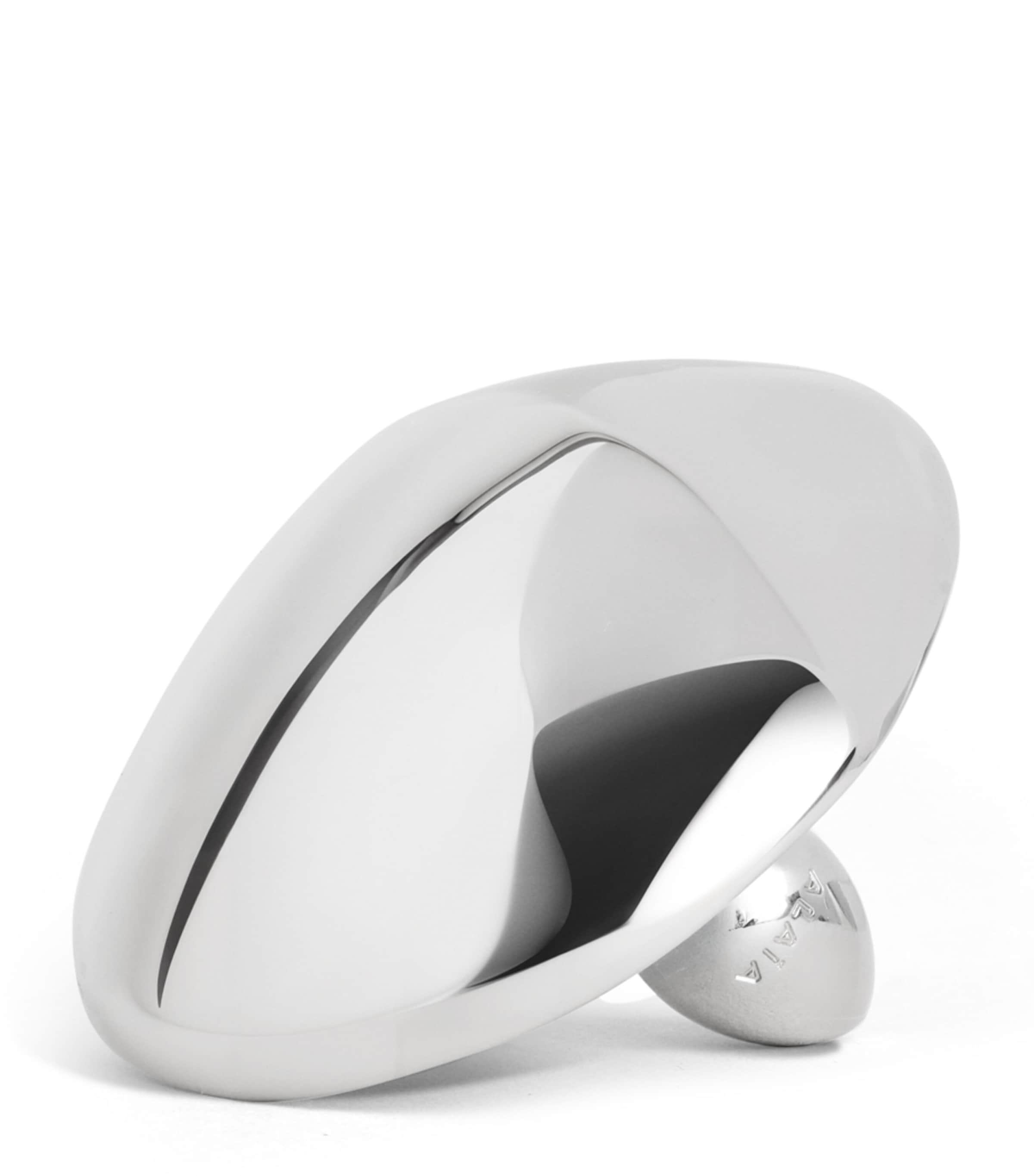 Alaïa Aluminium Dome Earrings White Silver Image 2