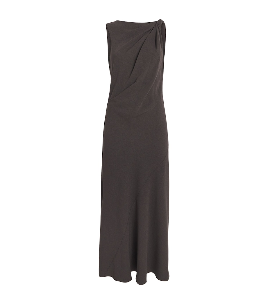 Theory Womens Shoulder Twist Maxi Dress Daj Cacao Image 1