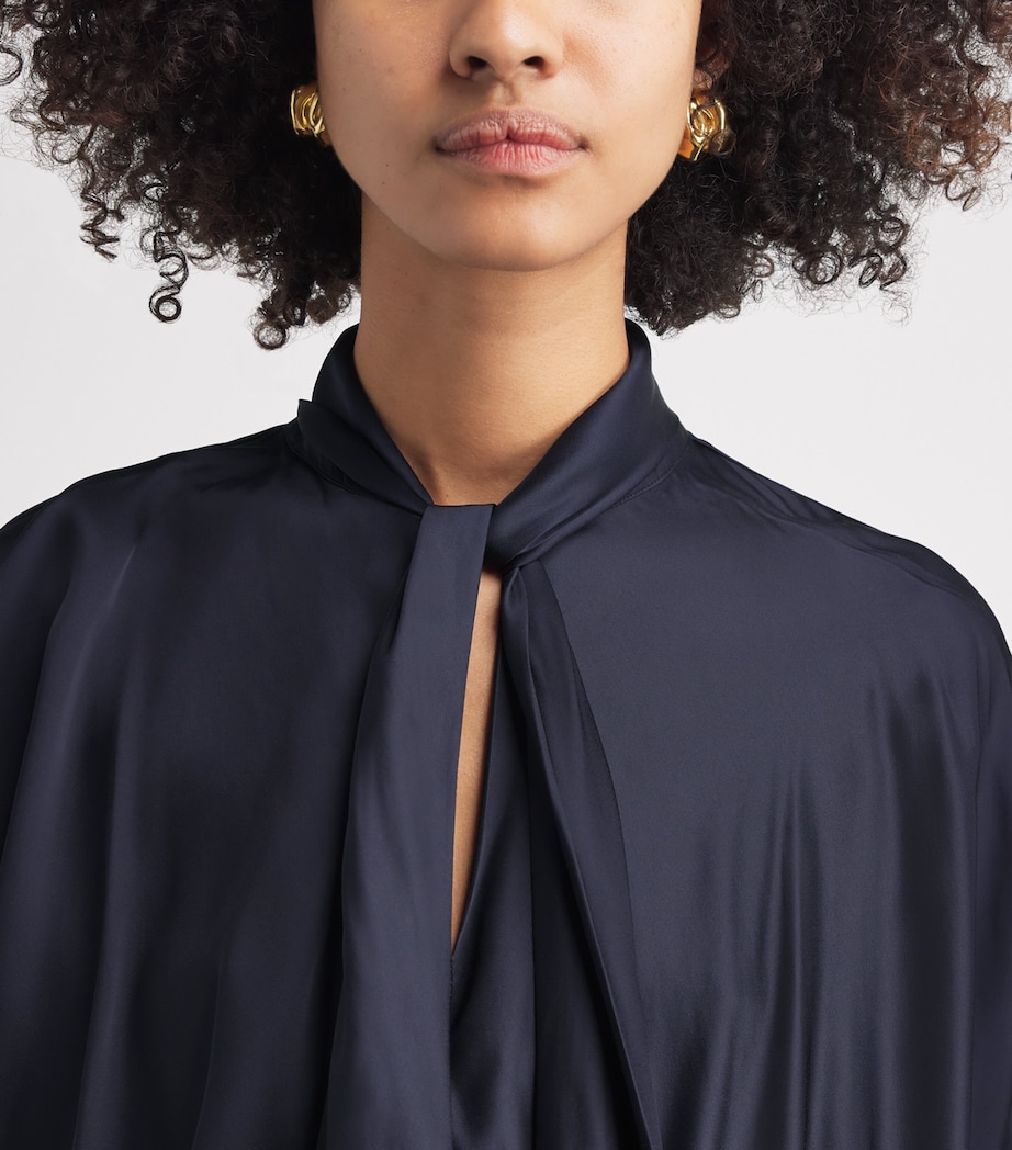 Maje Womens Satin Mini Dress Navy Image 3