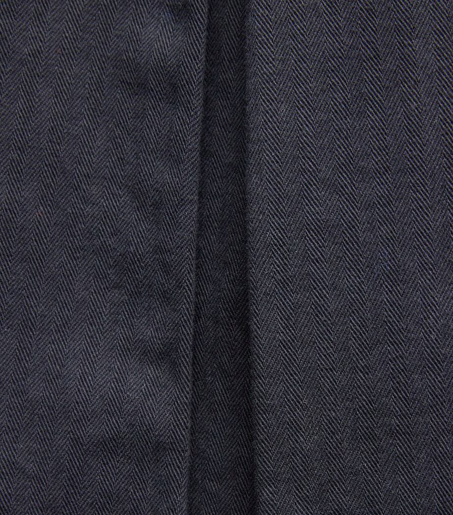 JW Anderson Mens Cotton Pleated Trousers Black Image 6