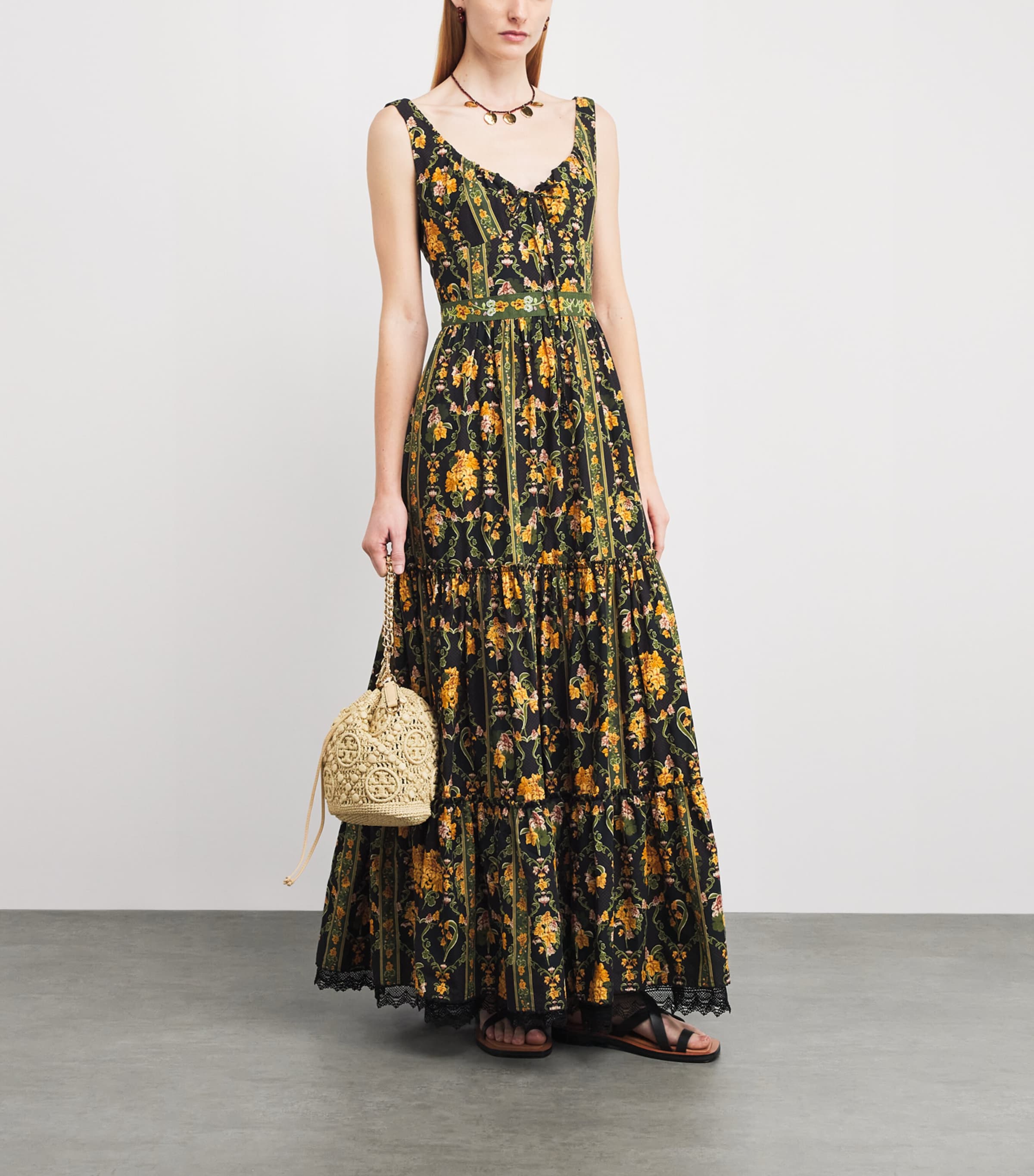 Floral Azulejo Cordillera Maxi Dress MULTICOLOR Image 2