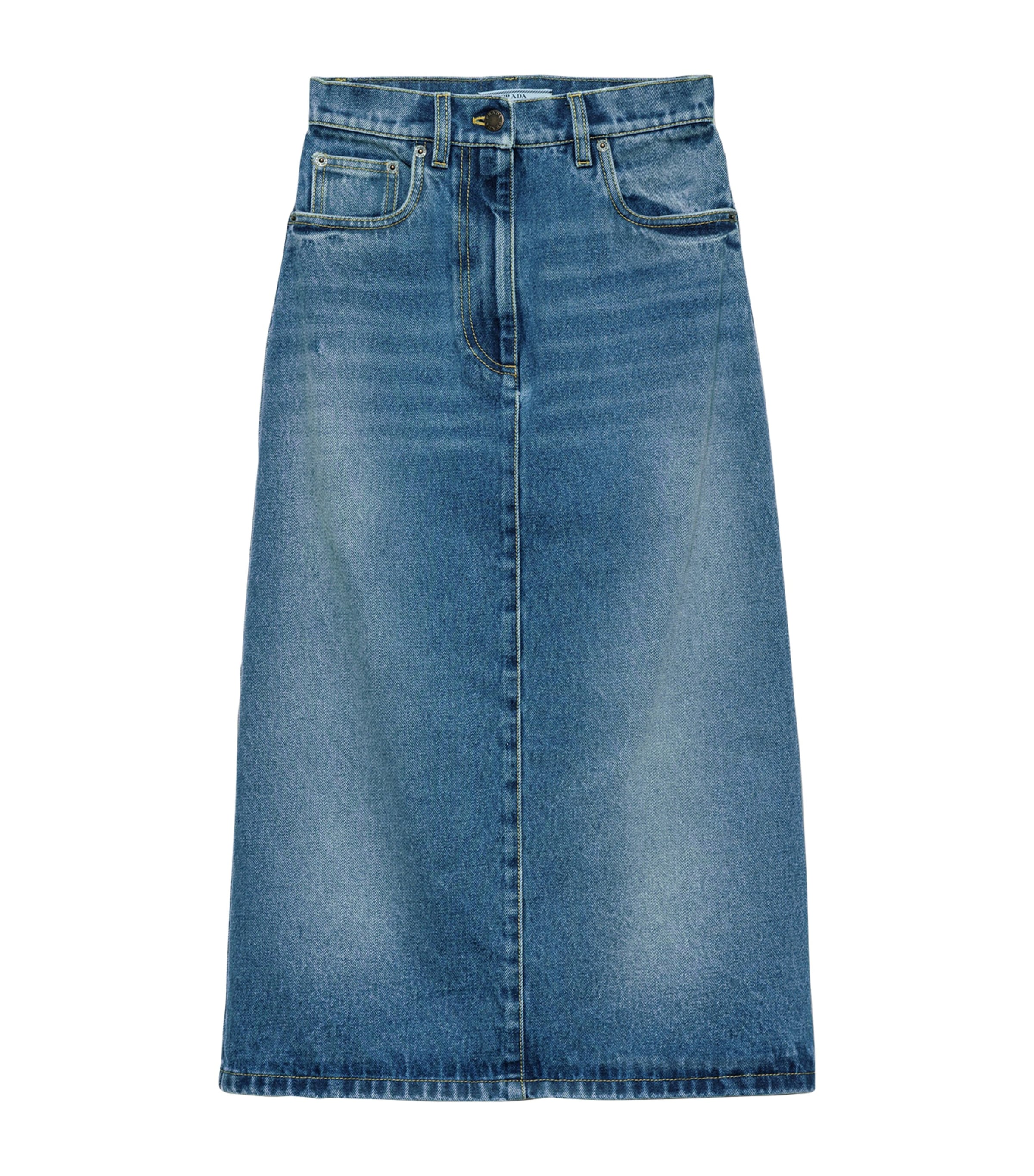 スカート PRADA Denim maxi skirt Buy Prada Blue Maxi Skirt in Denim For Women Online | Ounass