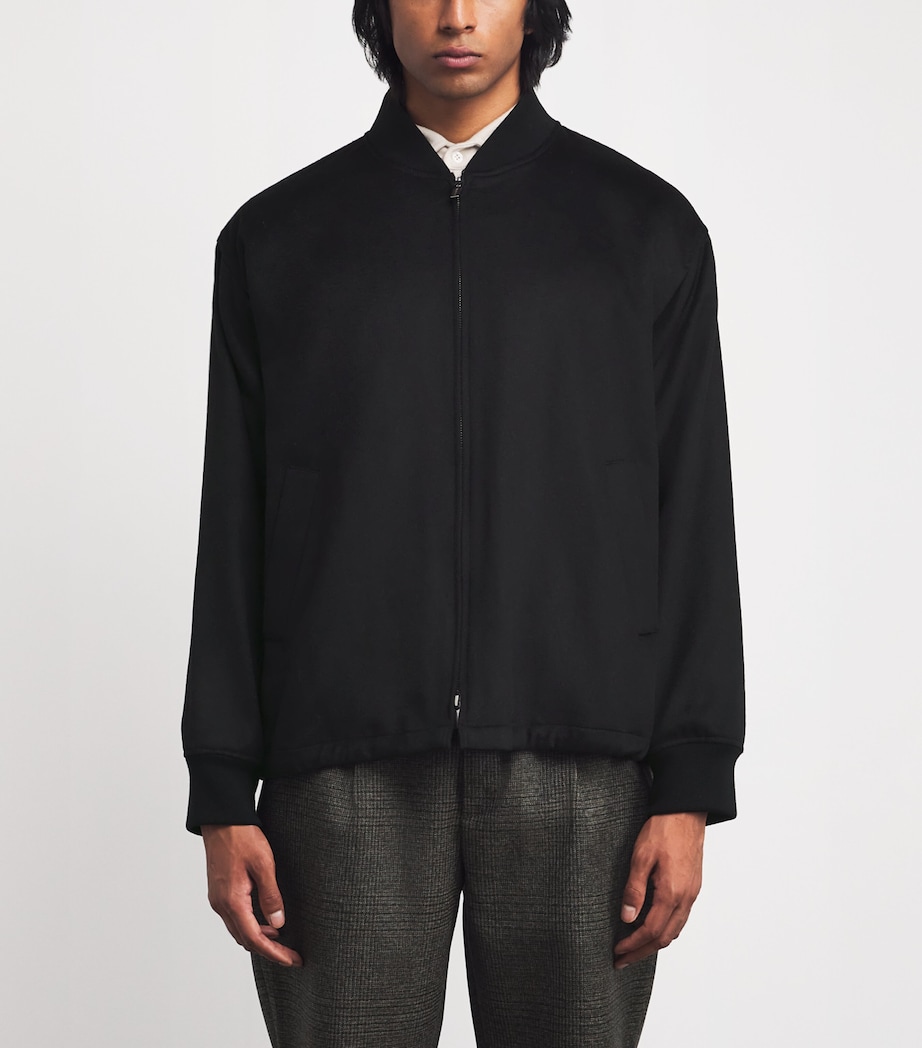 Cashmere Bomber Jacket 590 NERO Image 3