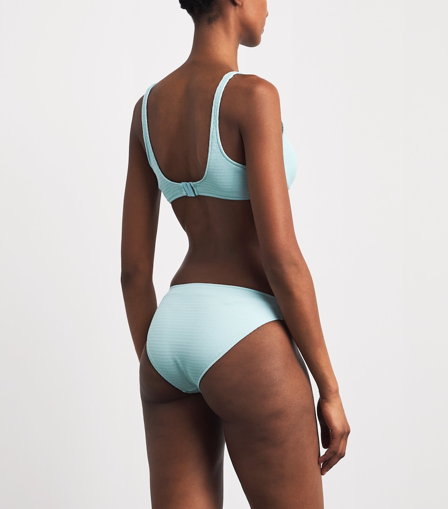 Wolford Womens Textured Underwired Bikini Top Aqua Image 3