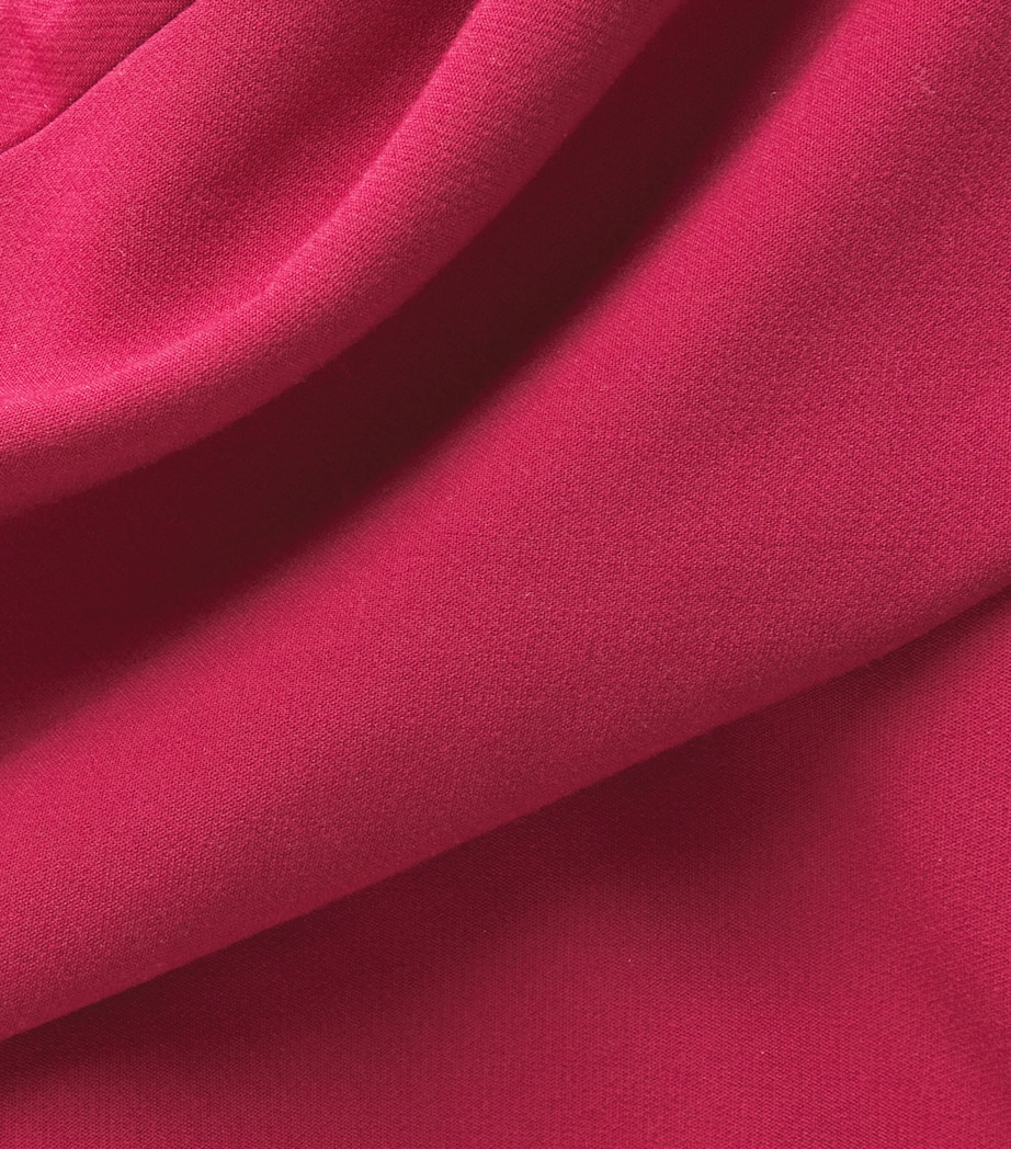 Roland Mouret Womens Asymmetric Midi Dress Dark Pink Image 6