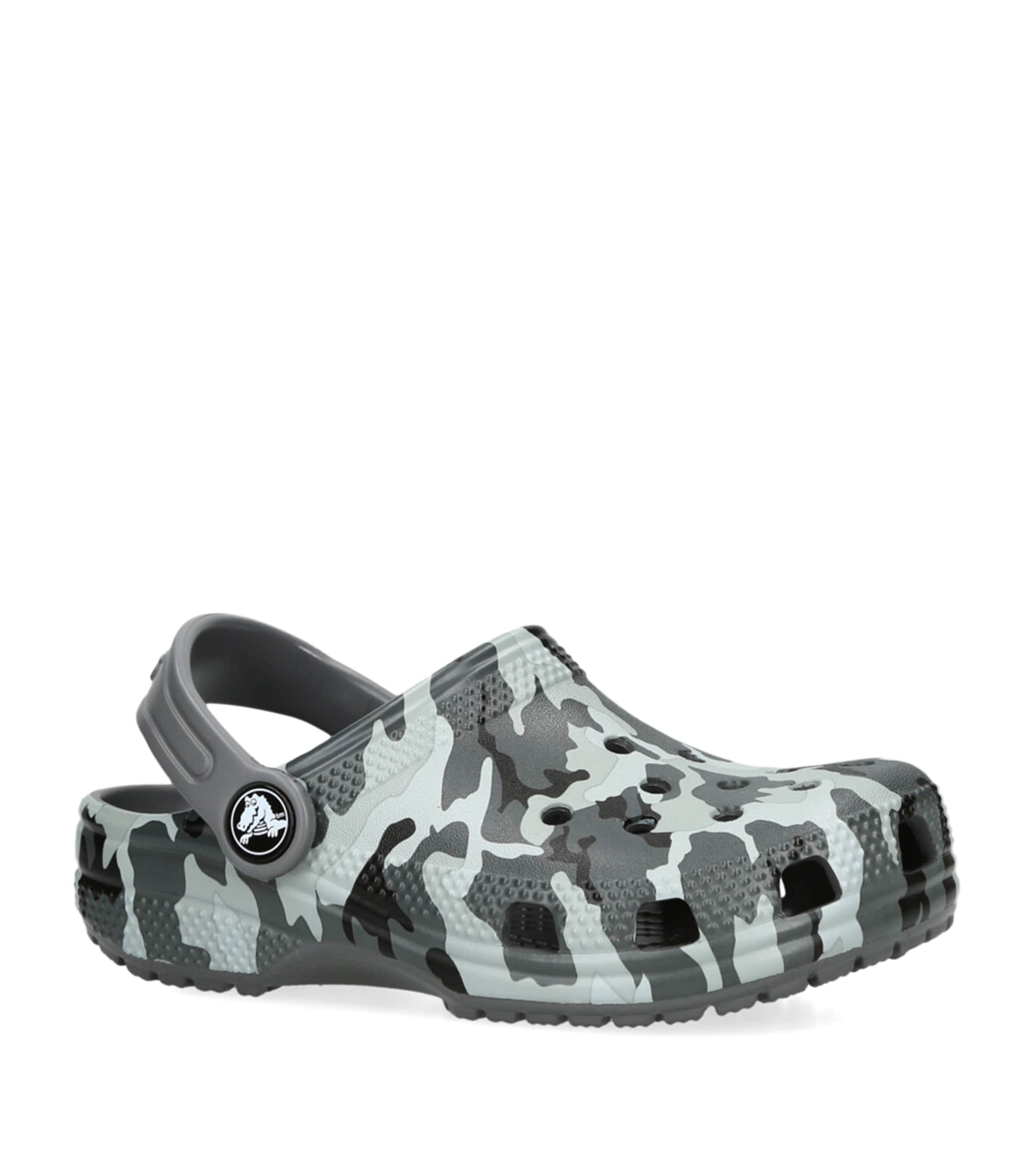 CROCS KIDS Classic Camouflage Clogs Blk/grey Image 3