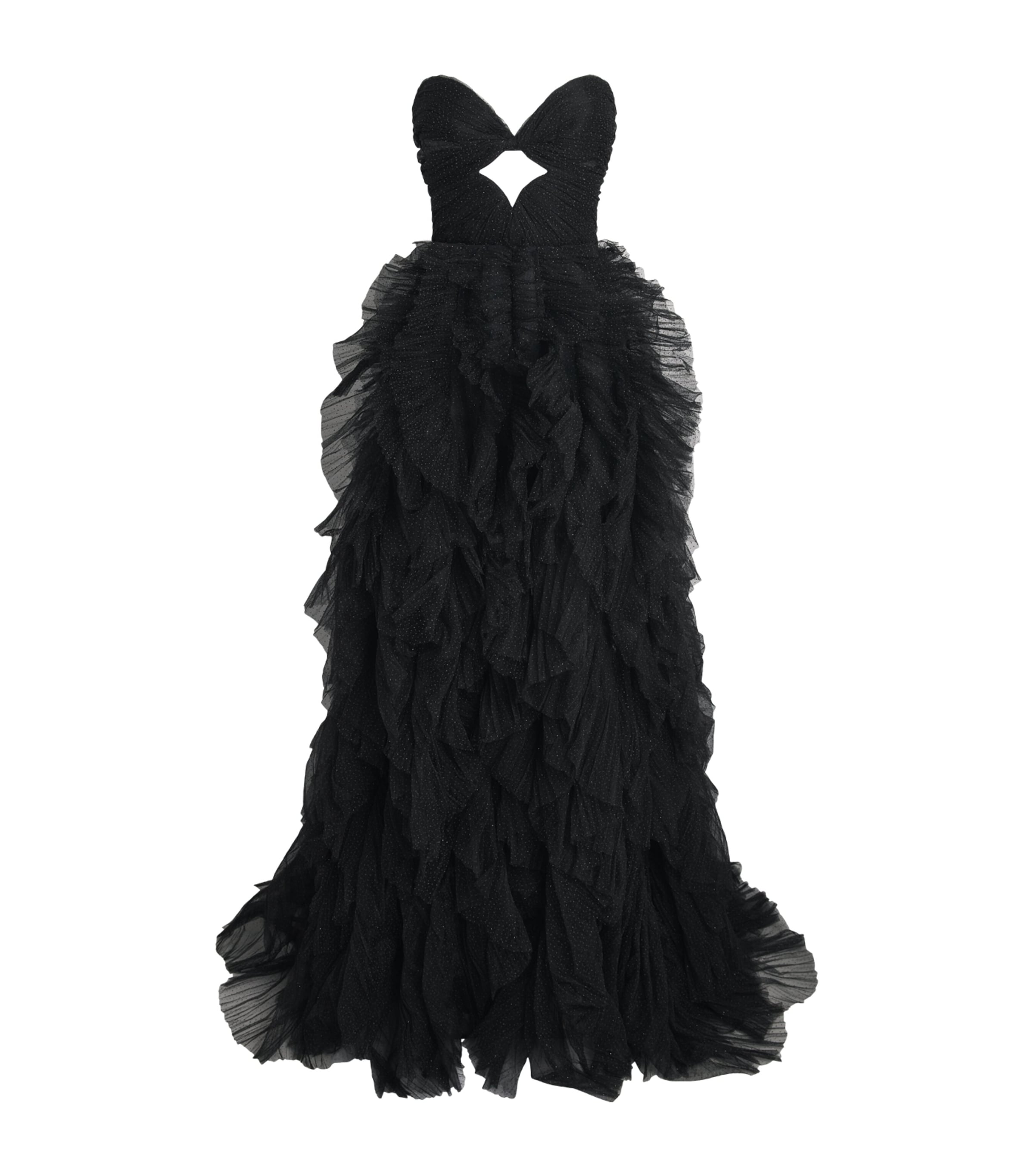 Maria Lucia Hohan Womens Tulle Coleen Gown Black Image 1