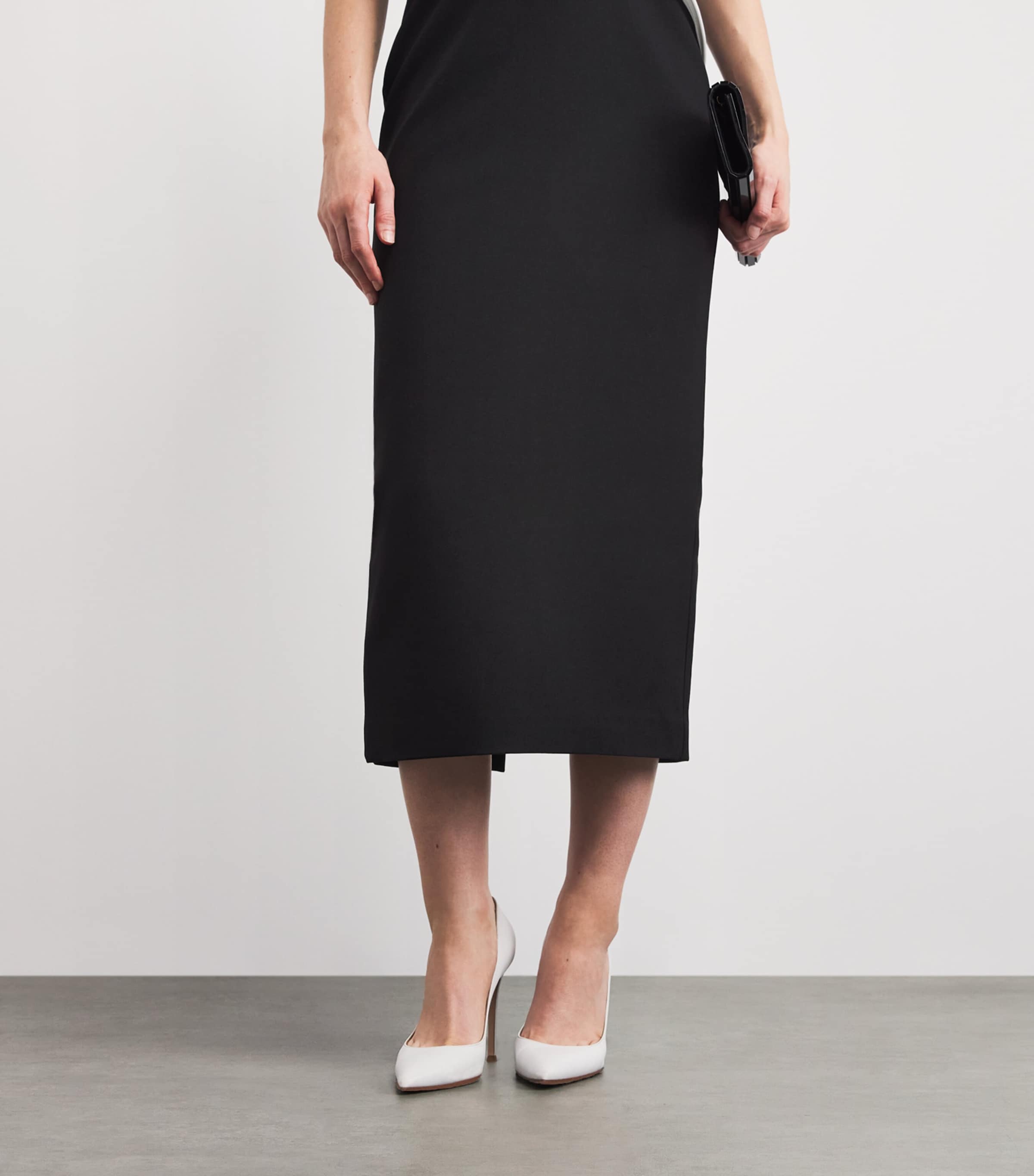 Roland Mouret Womens Flower Appliqué Midi Dress Black Image 5