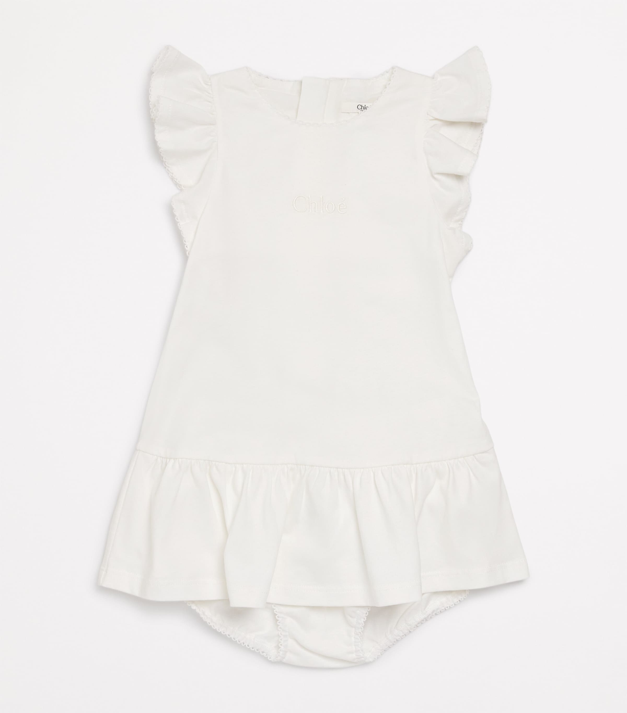 Cotton Dress and Bloomers Set (1-18 Months) 117 OFFWHITE Image 3