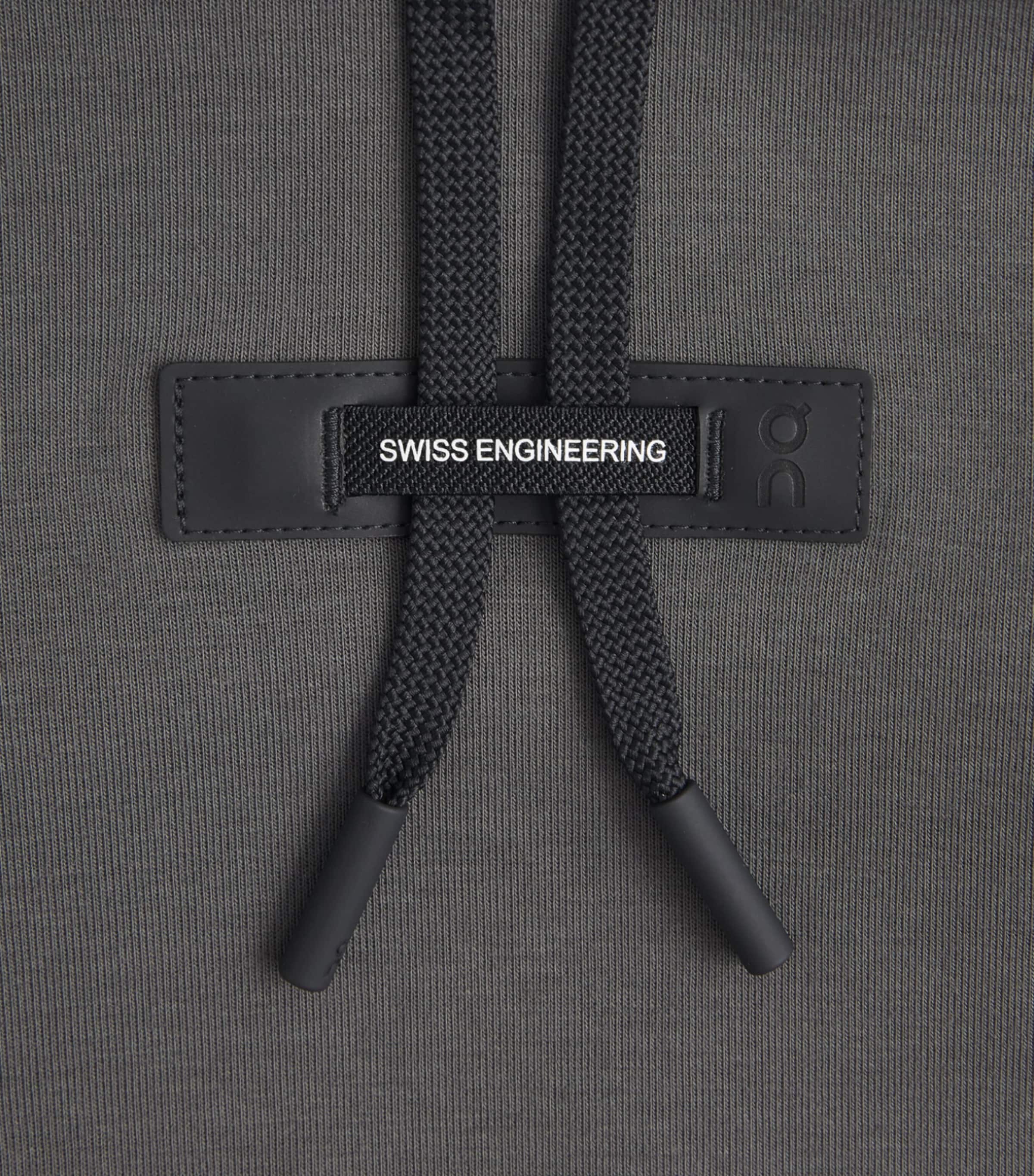 On Mens Cotton-Blend Focus Tech Hoodie Shadow Image 6