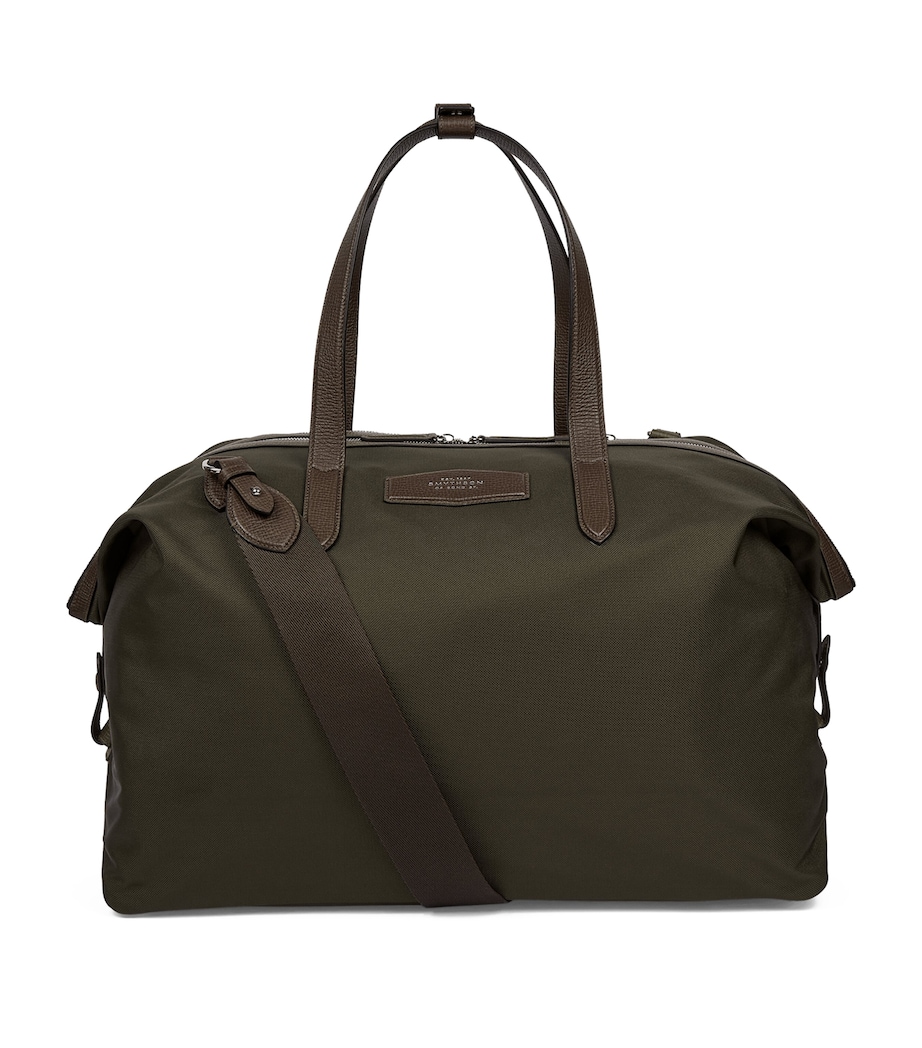 Smythson Canvas Norton Travel Bag Dark Moss Image 1