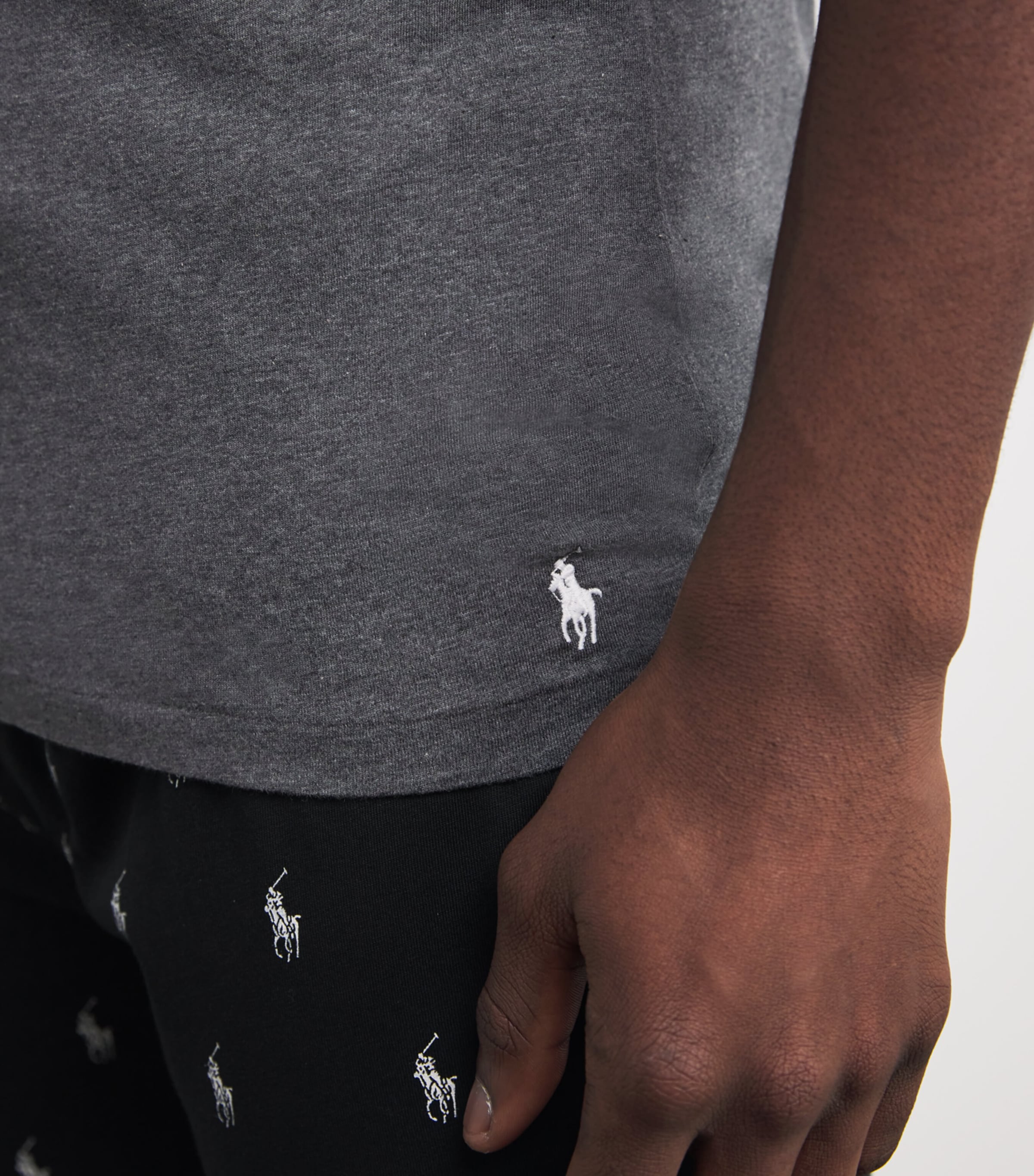 Cotton Undershirts (Pack of 3) 3PK STNWR GRY/BLACK Image 7